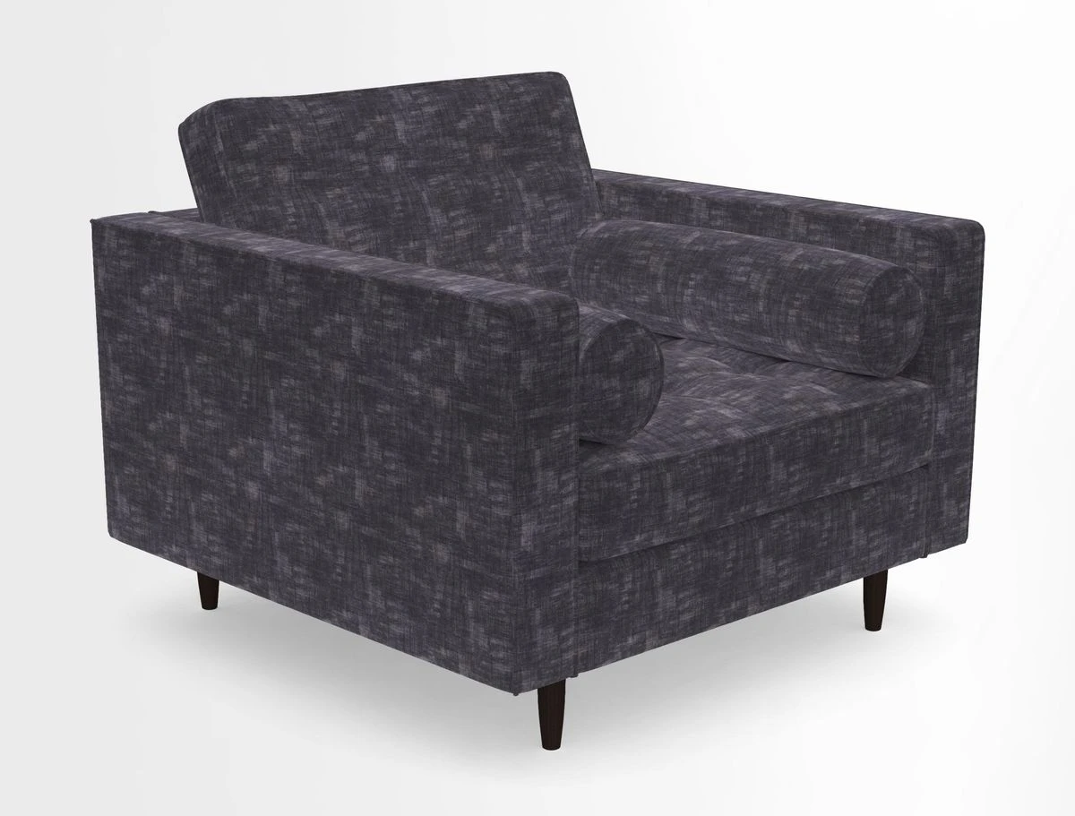 Marylebone Chair in Clever Tough And Eco Velvet Indigo