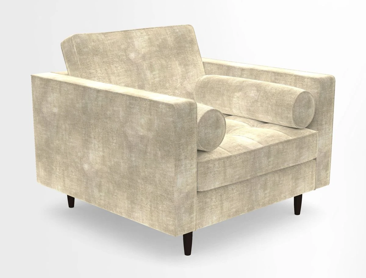 Marylebone Chair in Clever Tough And Eco Velvet Indigo
