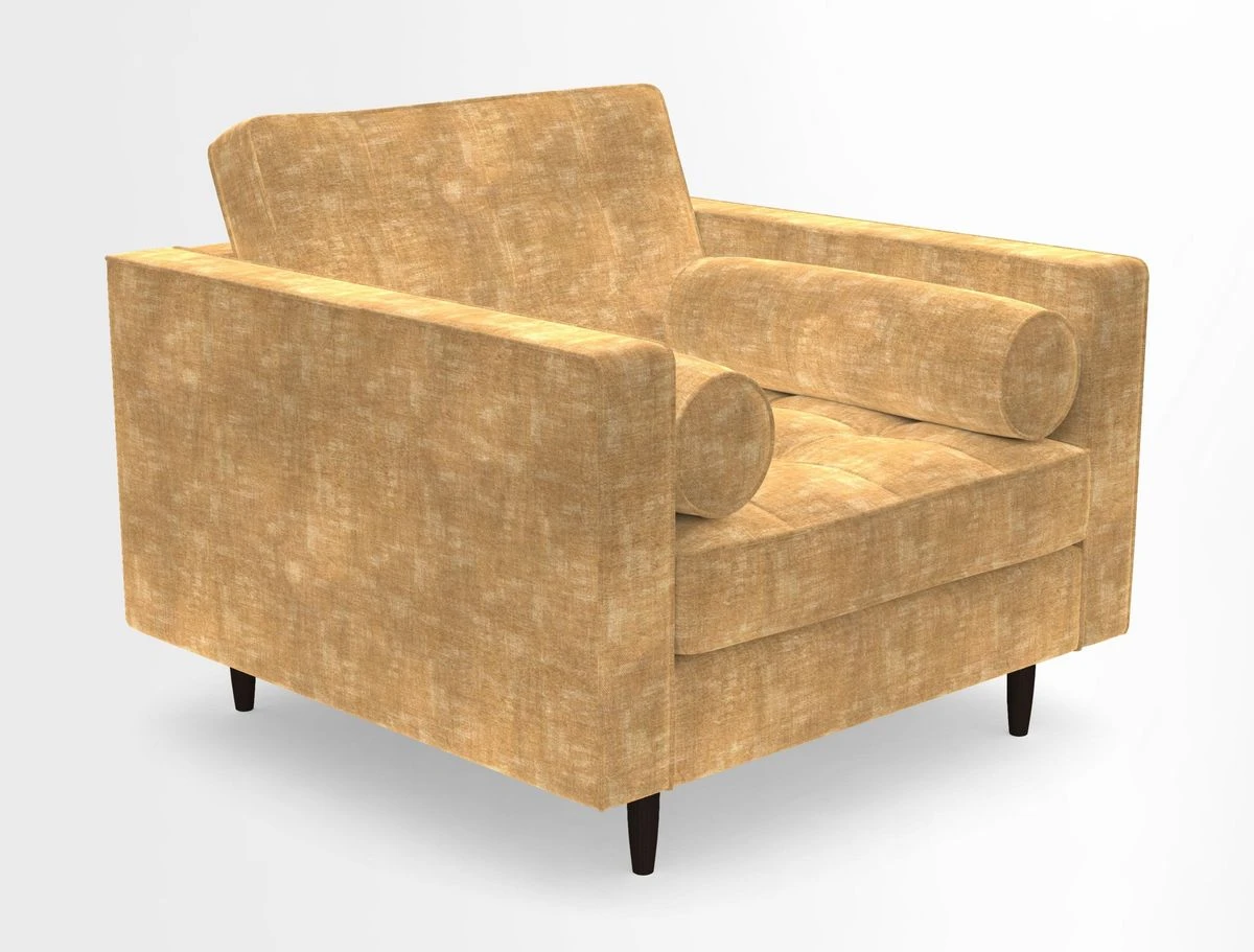 Marylebone Chair in Clever Tough And Eco Velvet Indigo