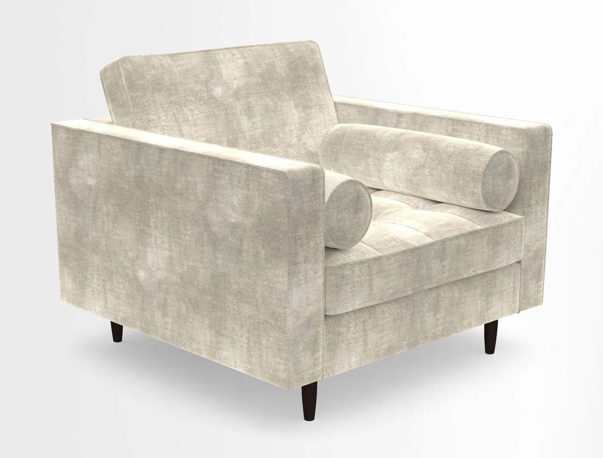 Marylebone Chair in Clever Tough And Eco Velvet Indigo