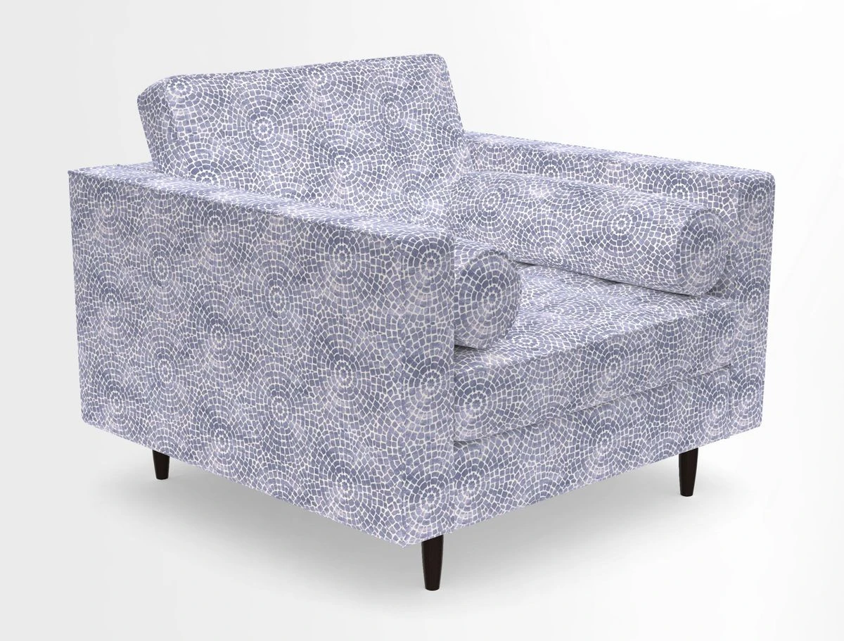 Marylebone Chair in Clever Tough And Eco Velvet Indigo