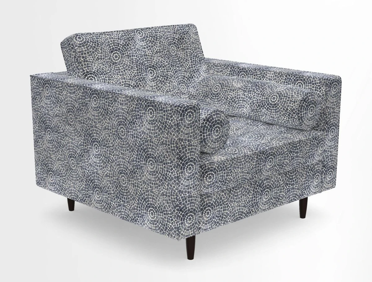 Marylebone Chair in Clever Tough And Eco Velvet Indigo