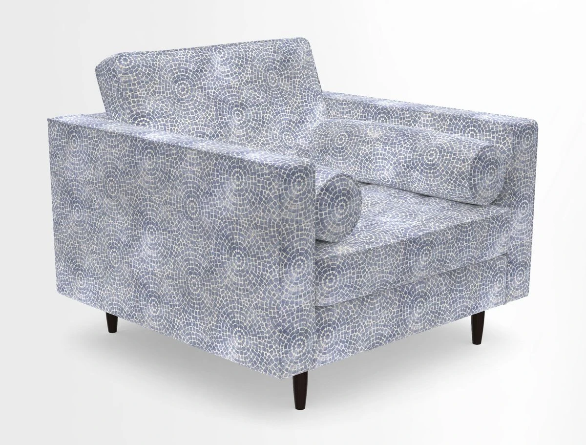 Marylebone Chair in Clever Tough And Eco Velvet Indigo