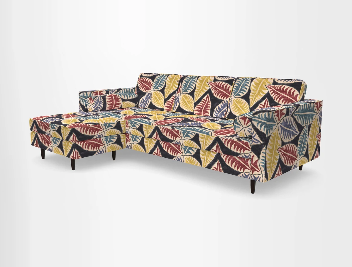 Marylebone RHF Corner Unit in Clever Tough And Eco Velvet Chrome