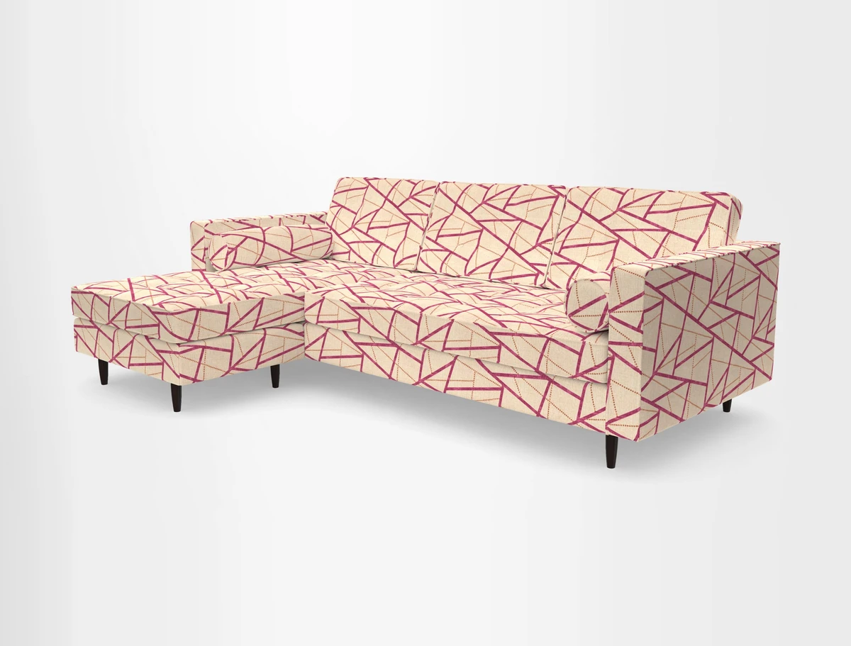 Marylebone RHF Corner Unit in Clever Tough And Eco Velvet Chrome