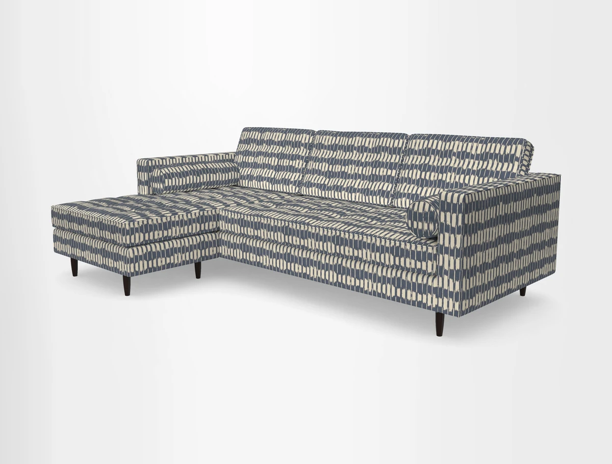 Marylebone RHF Corner Unit in Clever Tough And Eco Velvet Chrome