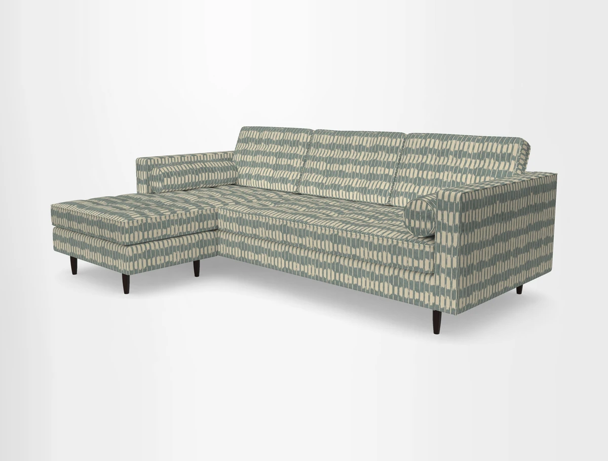 Marylebone RHF Corner Unit in Clever Tough And Eco Velvet Chrome