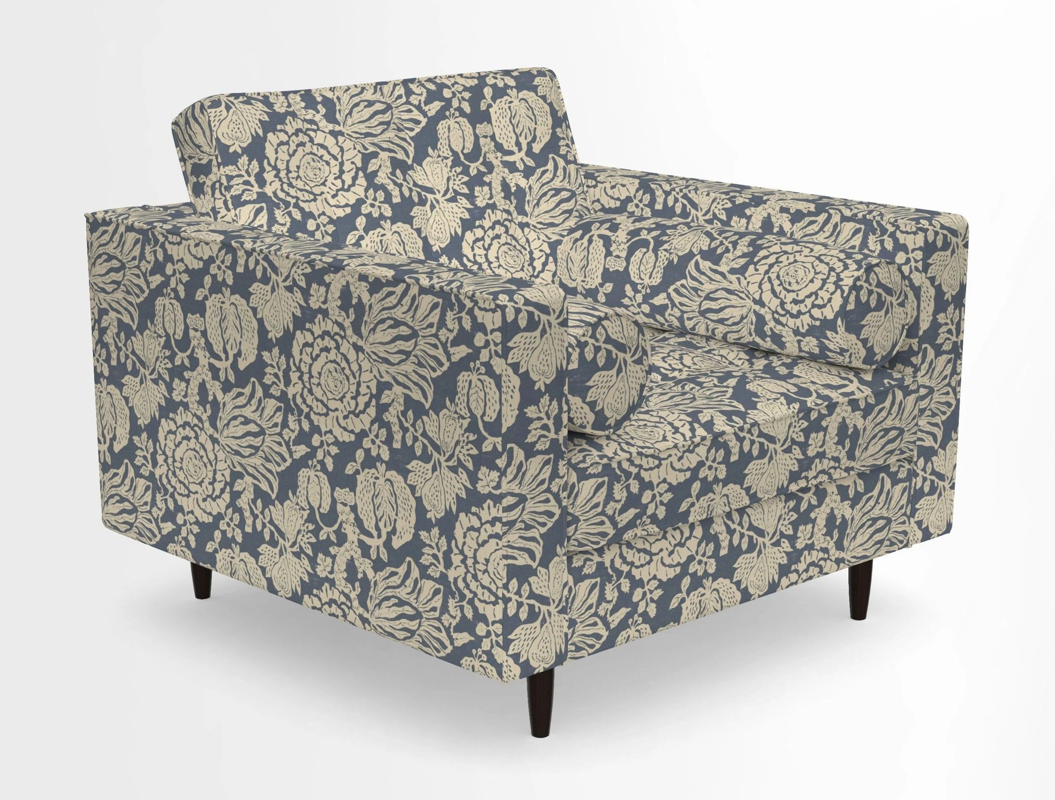 Marylebone Chair in Clever Tough And Eco Velvet Indigo