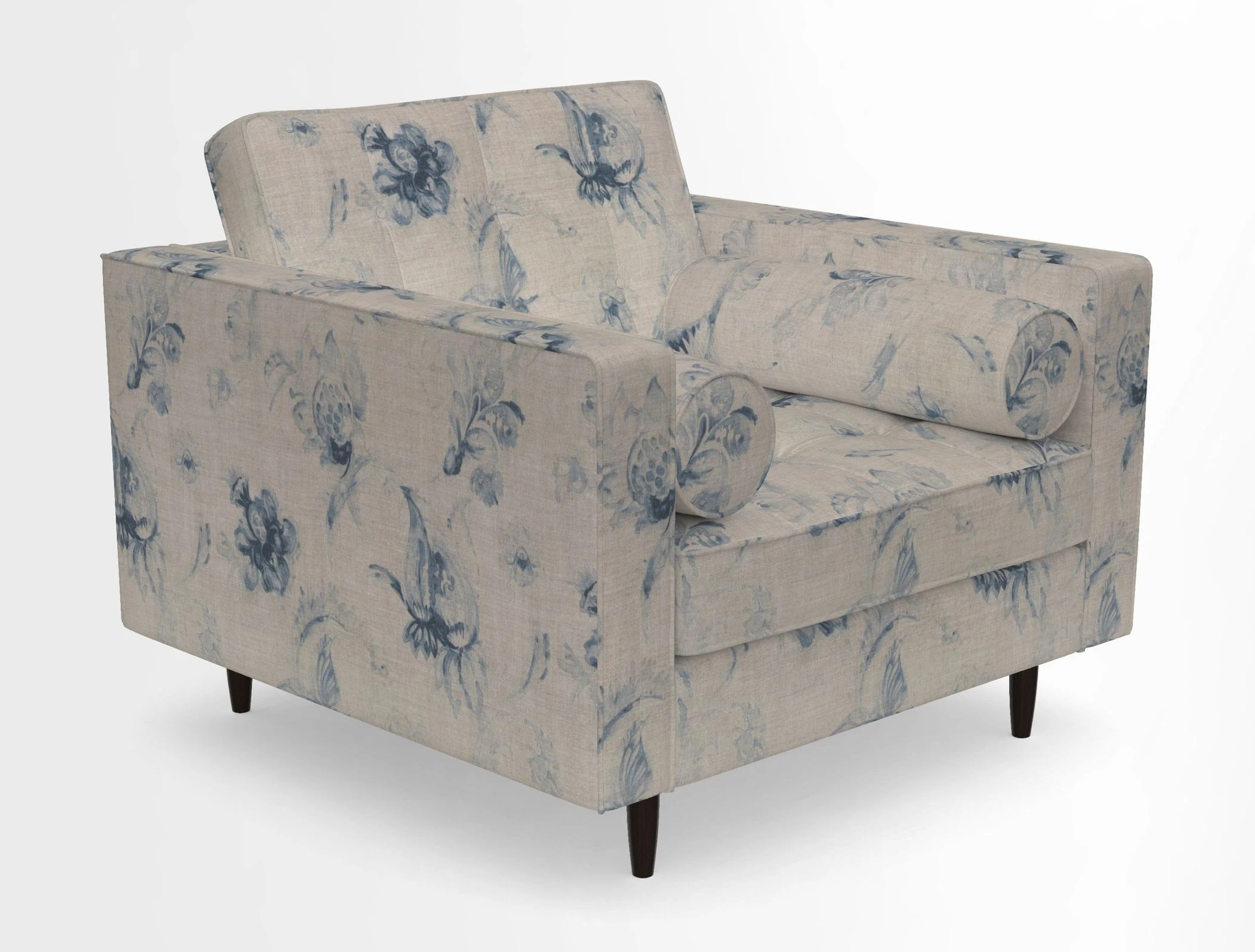 Marylebone Chair in Clever Tough And Eco Velvet Indigo