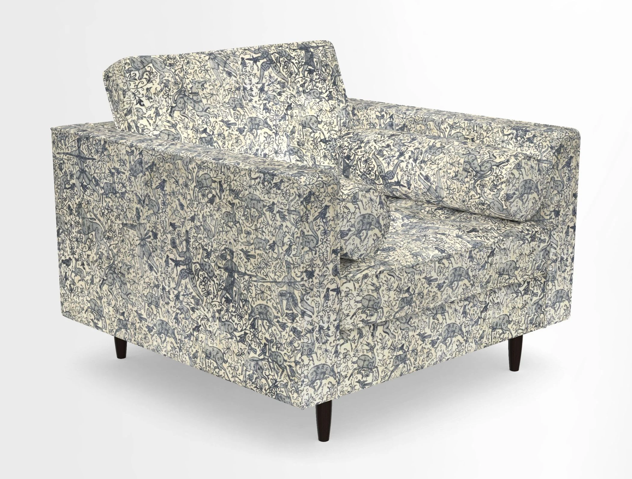Marylebone Chair in Clever Tough And Eco Velvet Indigo