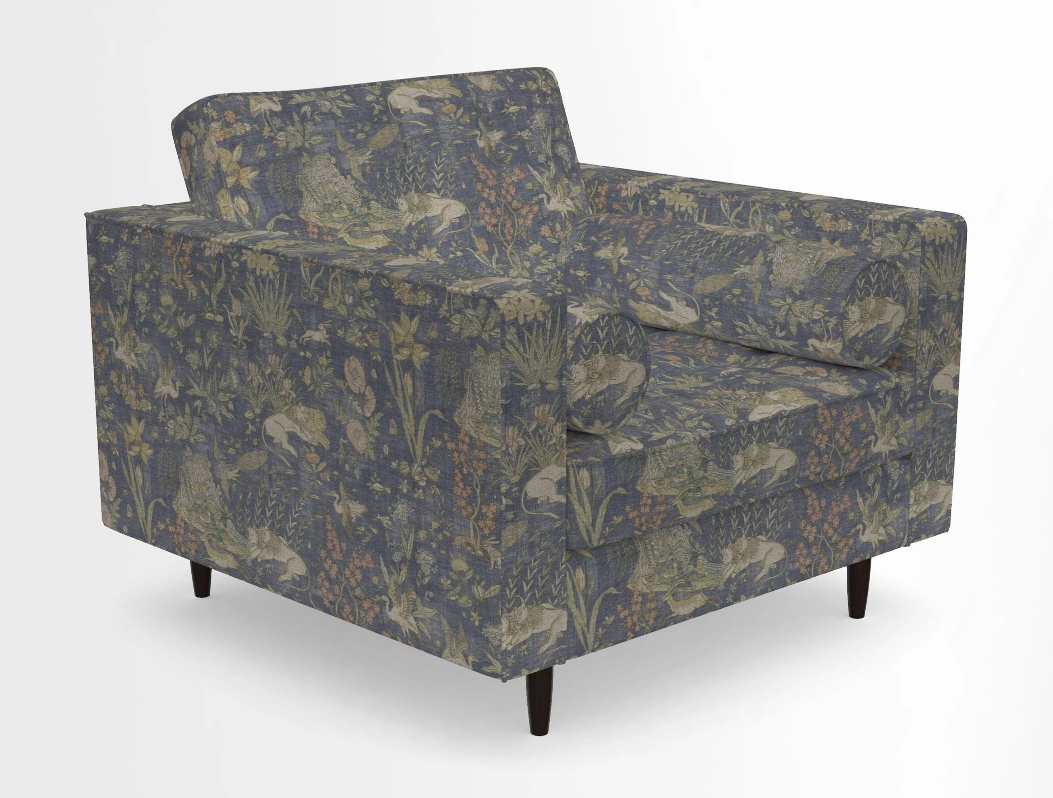 Marylebone Chair in Clever Tough And Eco Velvet Indigo