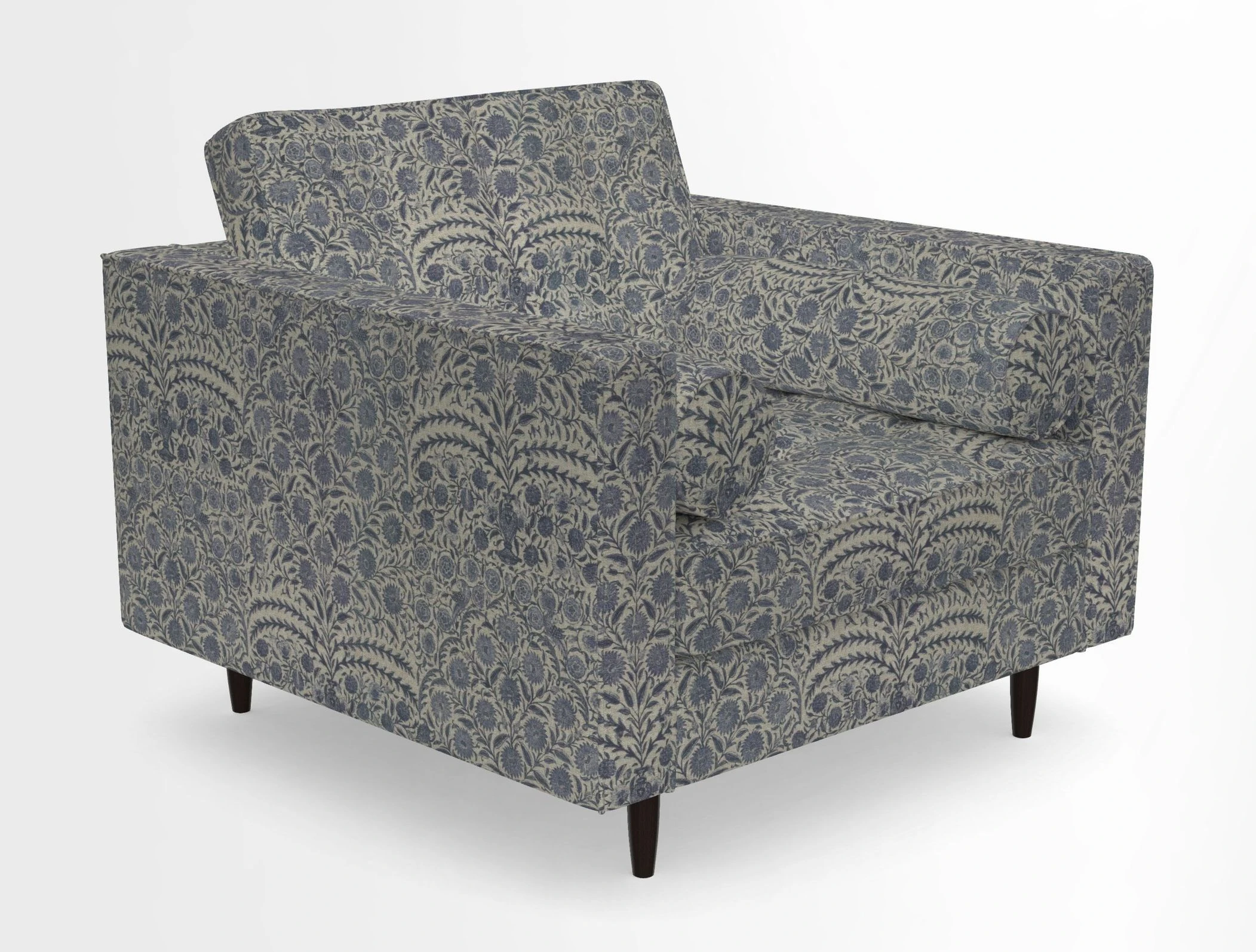 Marylebone Chair in Clever Tough And Eco Velvet Indigo