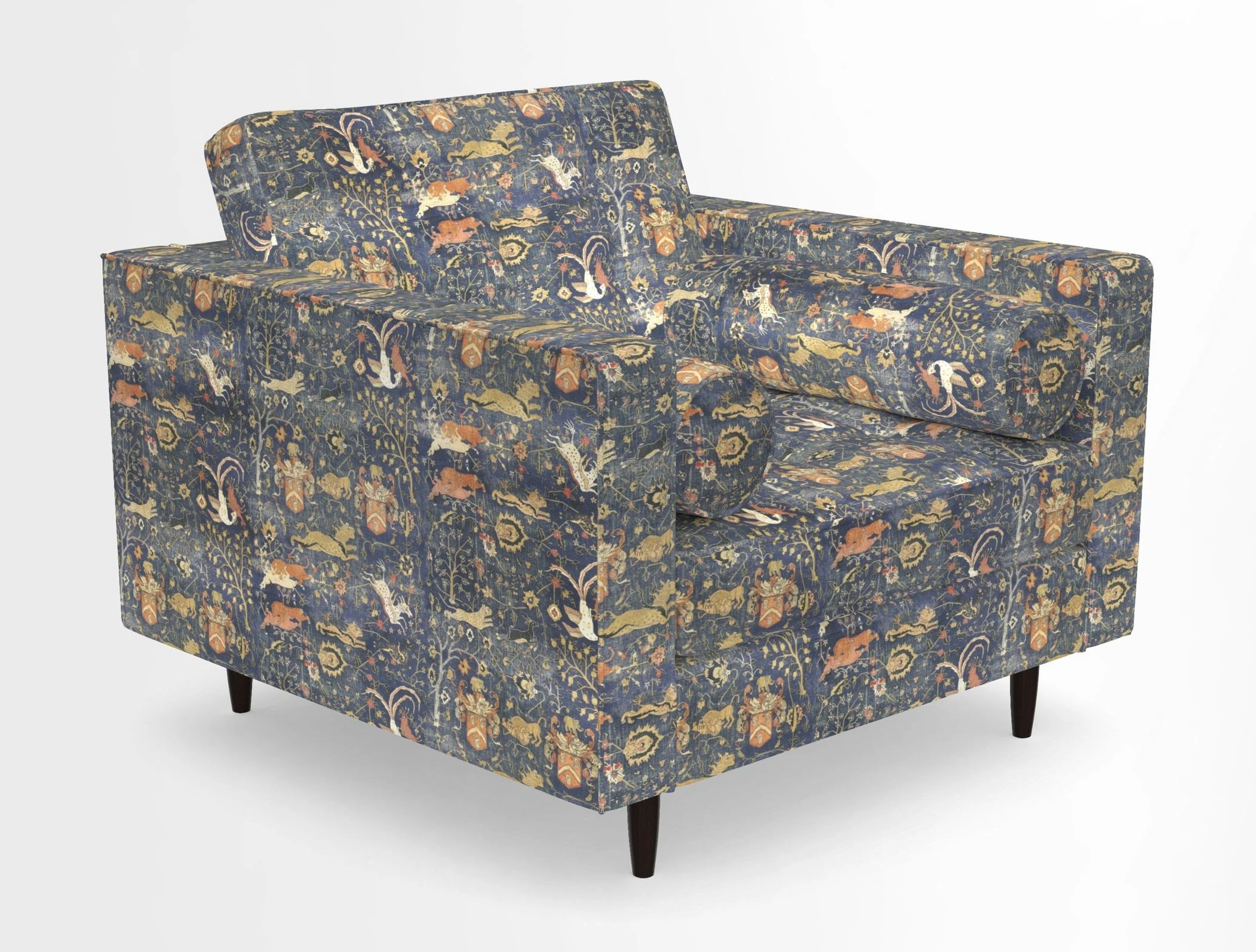 Marylebone Chair in Clever Tough And Eco Velvet Indigo
