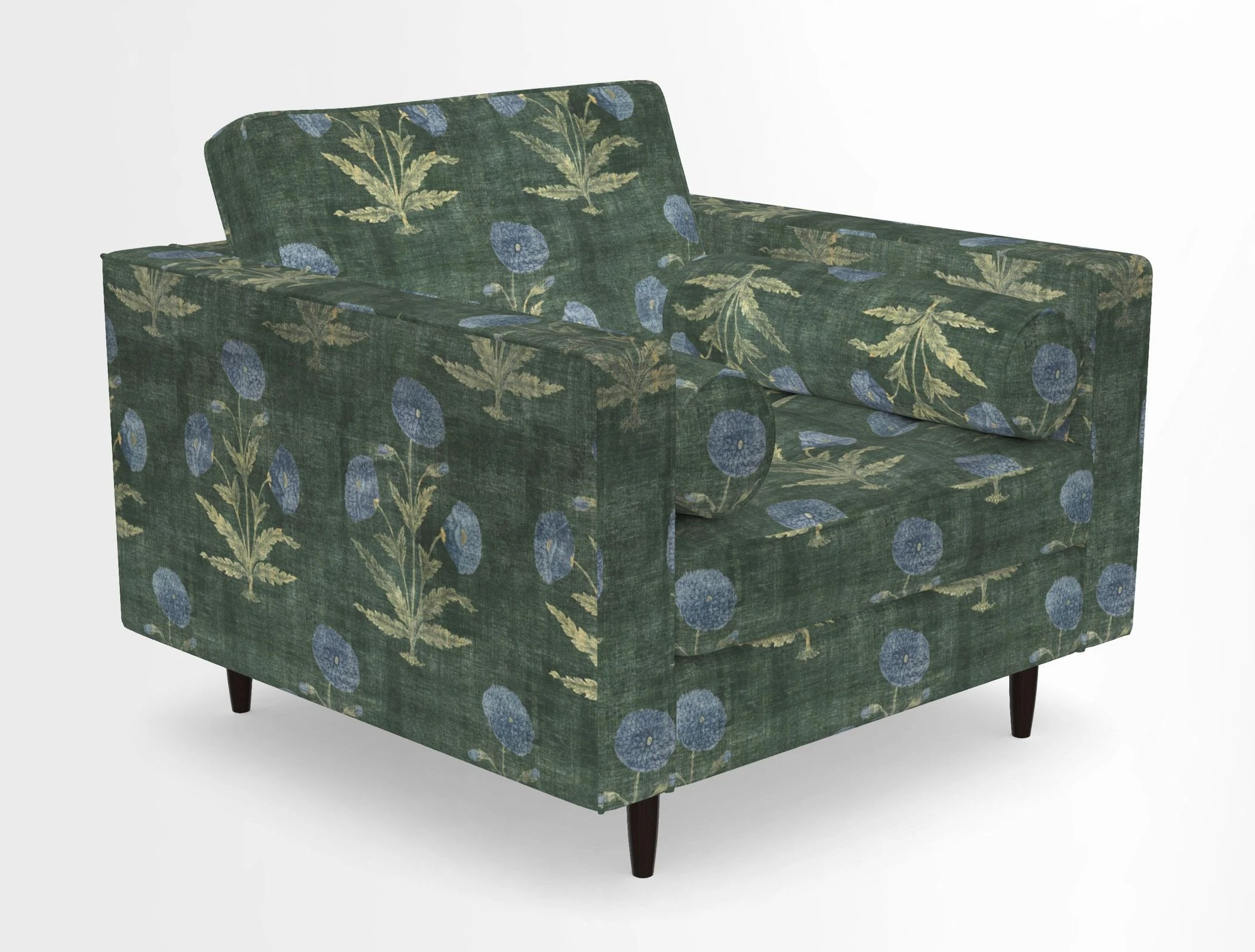 Marylebone Chair in Clever Tough And Eco Velvet Indigo