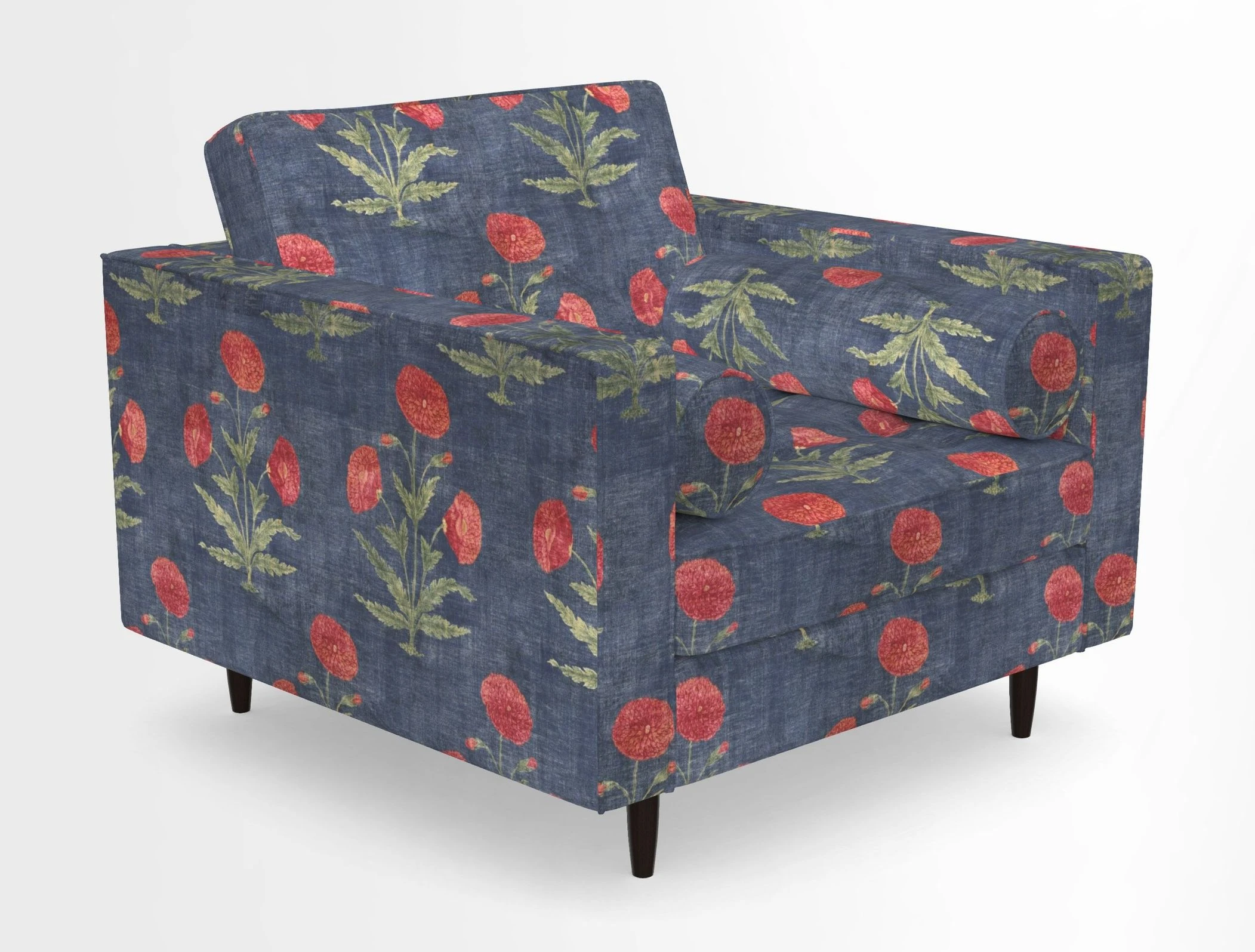 Marylebone Chair in Clever Tough And Eco Velvet Indigo