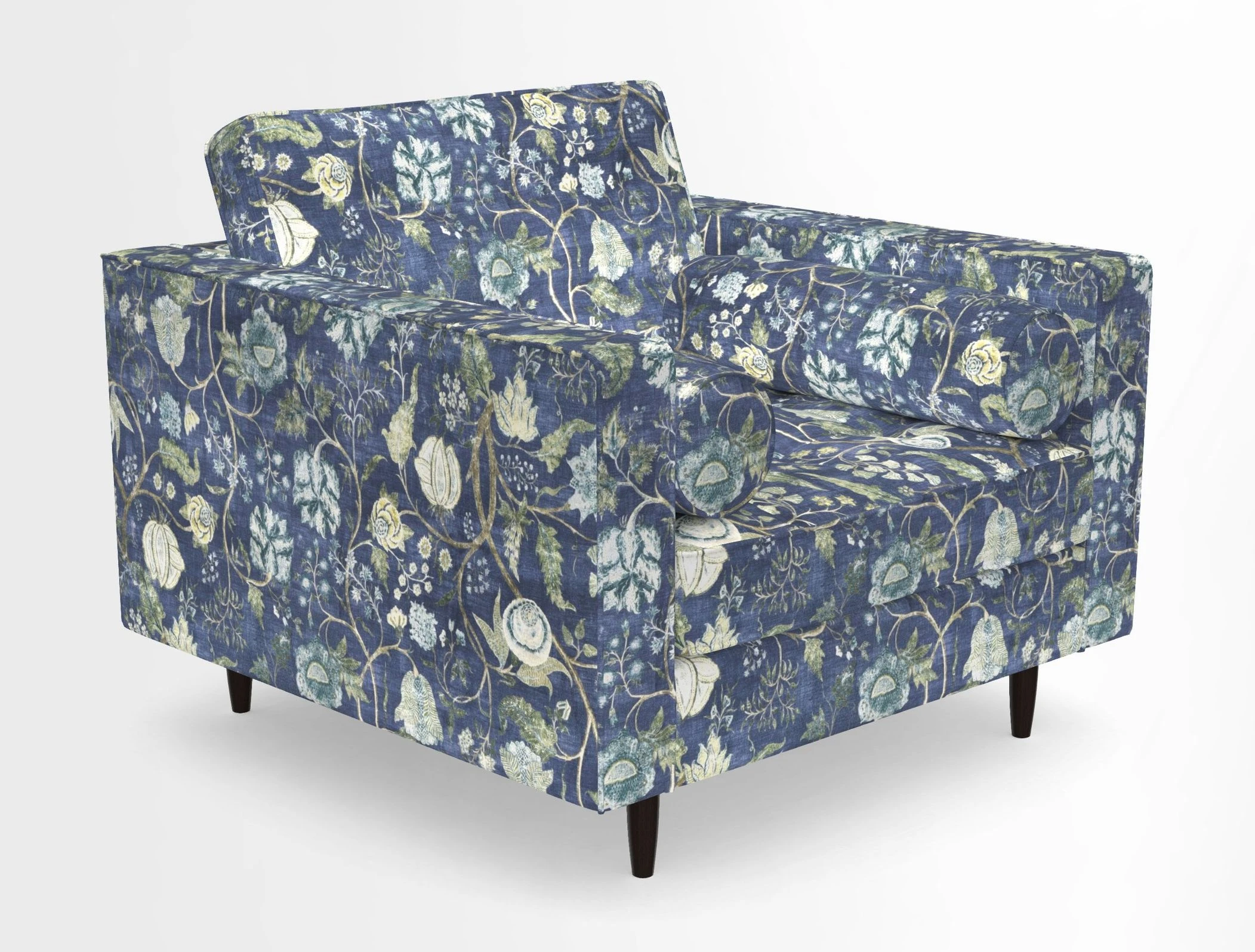 Marylebone Chair in Clever Tough And Eco Velvet Indigo