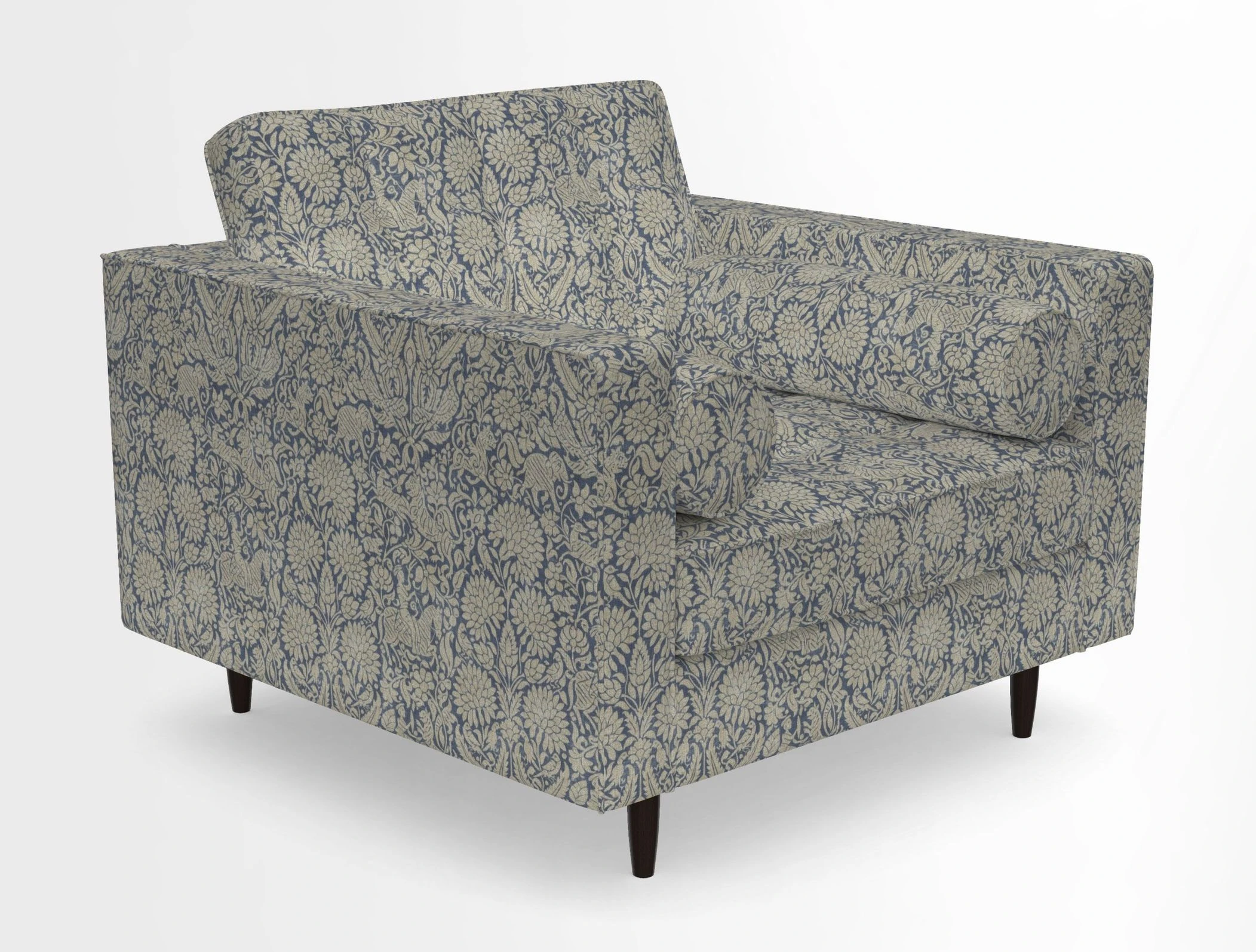 Marylebone Chair in Clever Tough And Eco Velvet Indigo