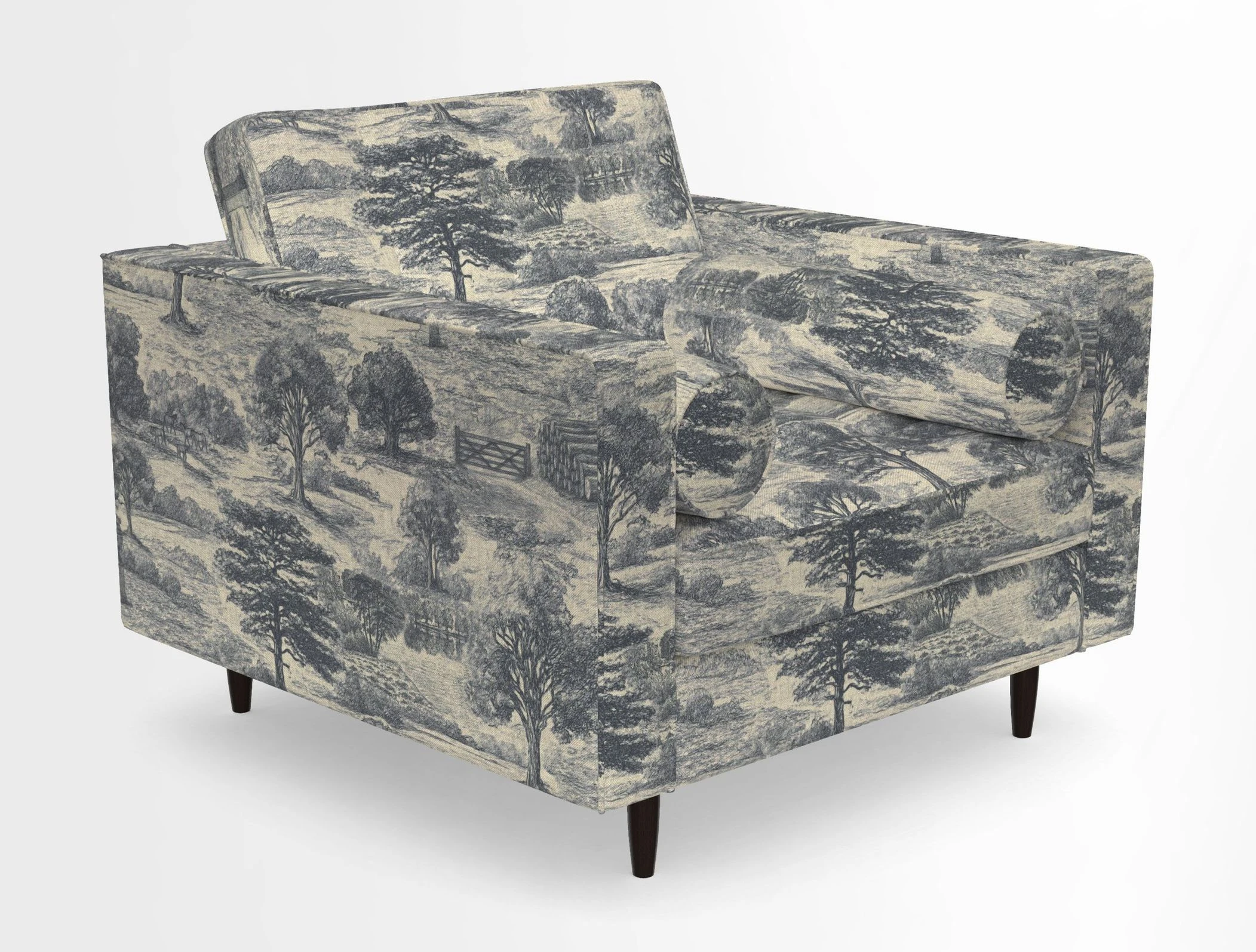 Marylebone Chair in Clever Tough And Eco Velvet Indigo