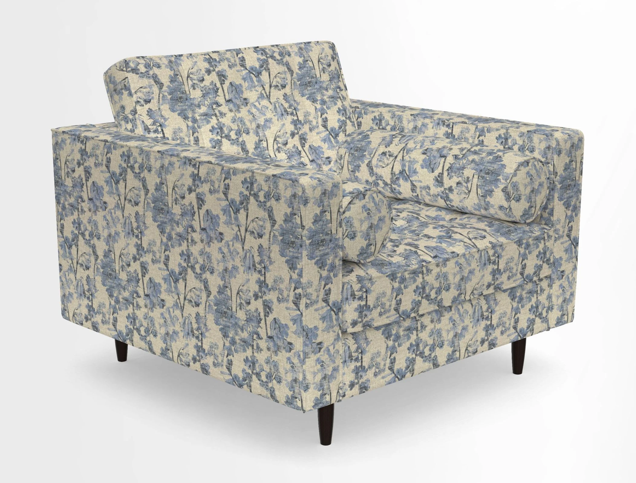 Marylebone Chair in Clever Tough And Eco Velvet Indigo