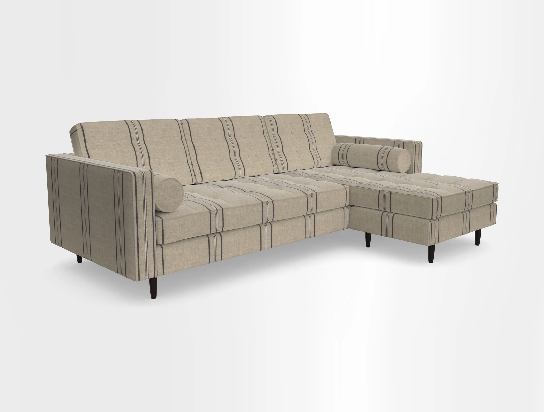 Marylebone LHF Corner Unit in Clever Tough And Eco Velvet Chrome