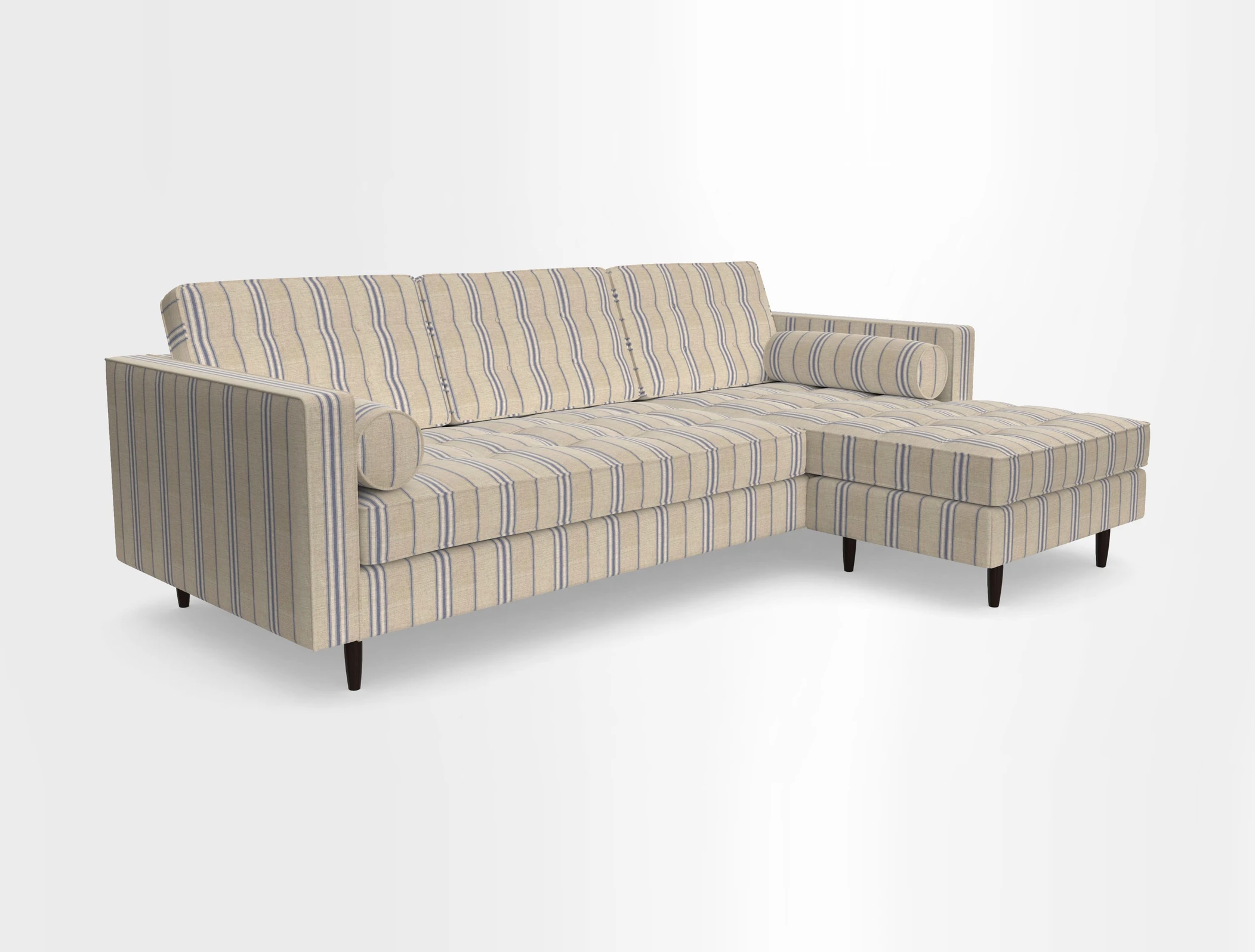 Marylebone LHF Corner Unit in Clever Tough And Eco Velvet Chrome