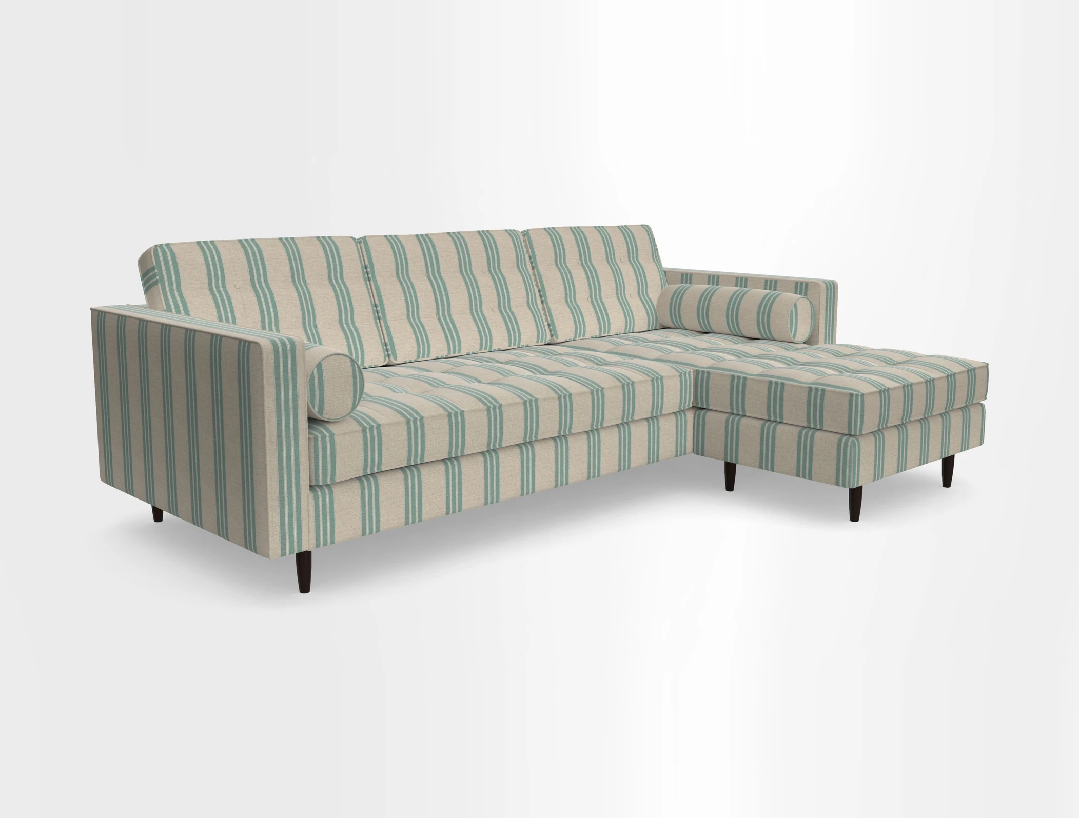 Marylebone LHF Corner Unit in Clever Tough And Eco Velvet Chrome