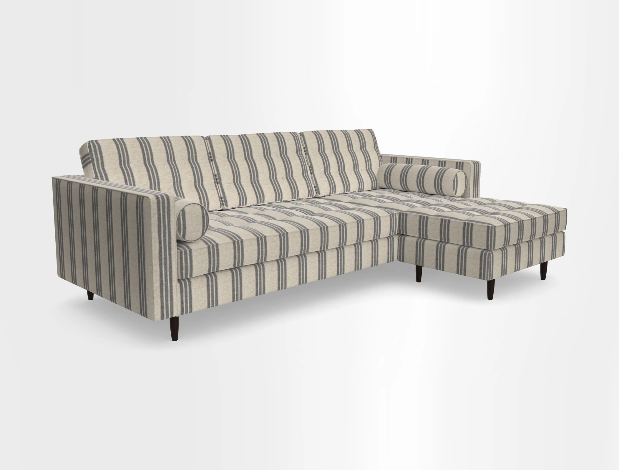 Marylebone LHF Corner Unit in Clever Tough And Eco Velvet Chrome