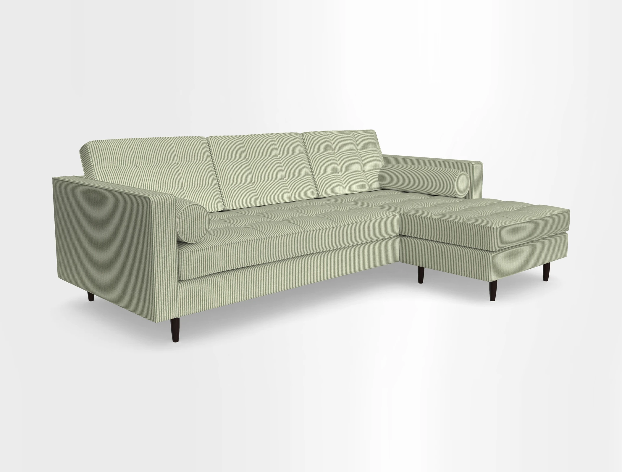 Marylebone LHF Corner Unit in Clever Tough And Eco Velvet Chrome