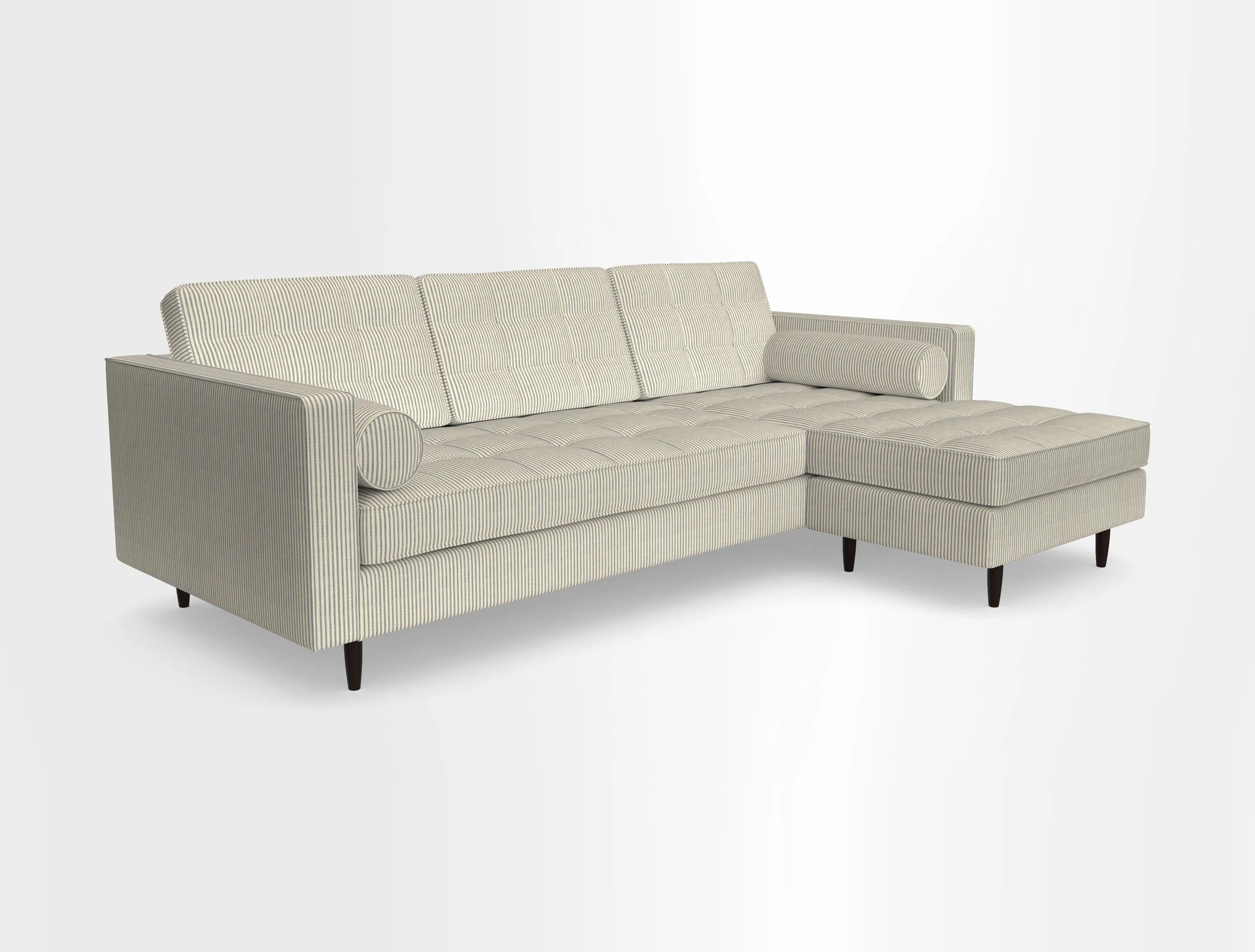 Marylebone LHF Corner Unit in Clever Tough And Eco Velvet Chrome