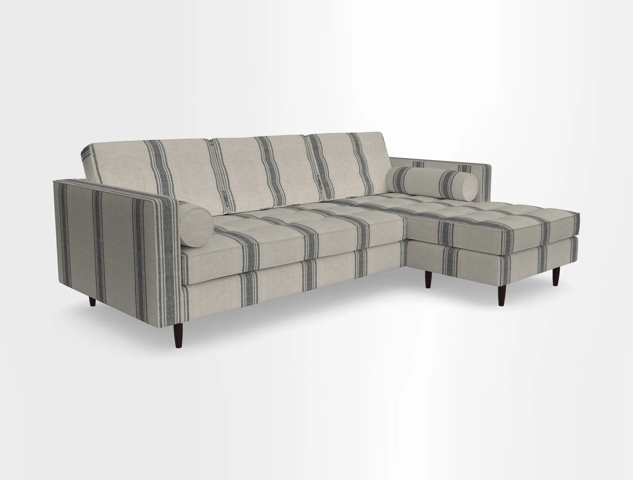 Marylebone LHF Corner Unit in Clever Tough And Eco Velvet Chrome
