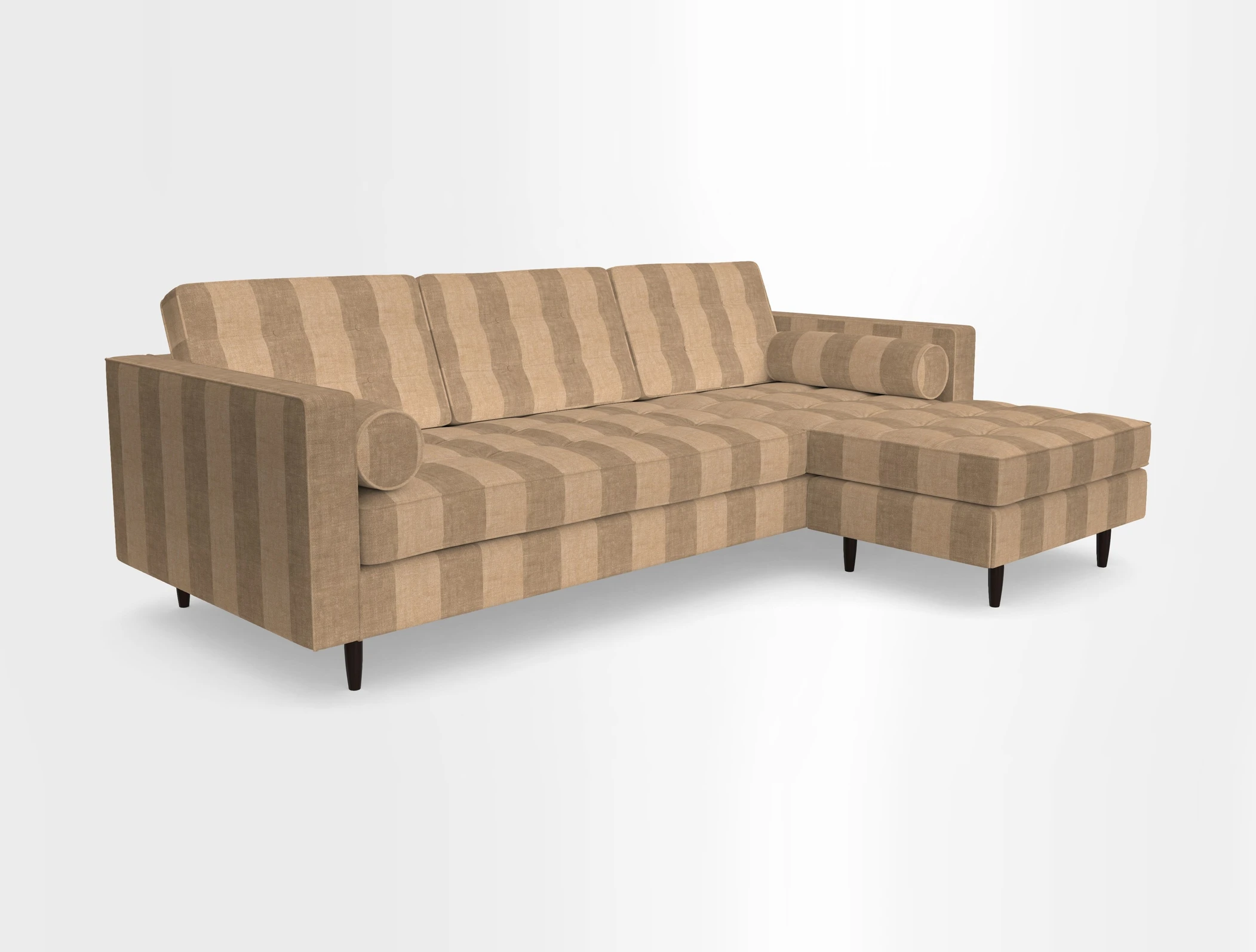 Marylebone LHF Corner Unit in Clever Tough And Eco Velvet Chrome