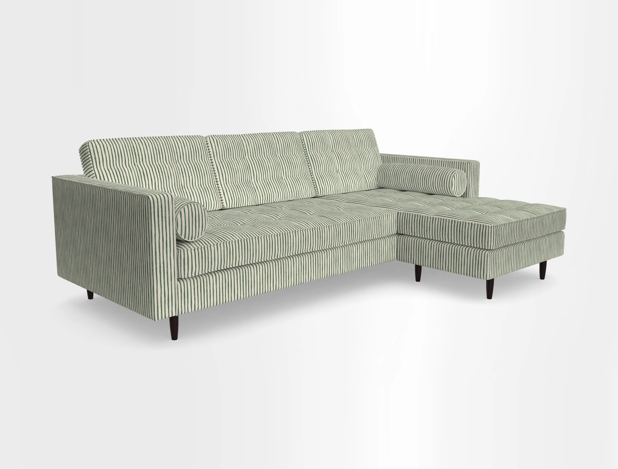 Marylebone LHF Corner Unit in Clever Tough And Eco Velvet Chrome