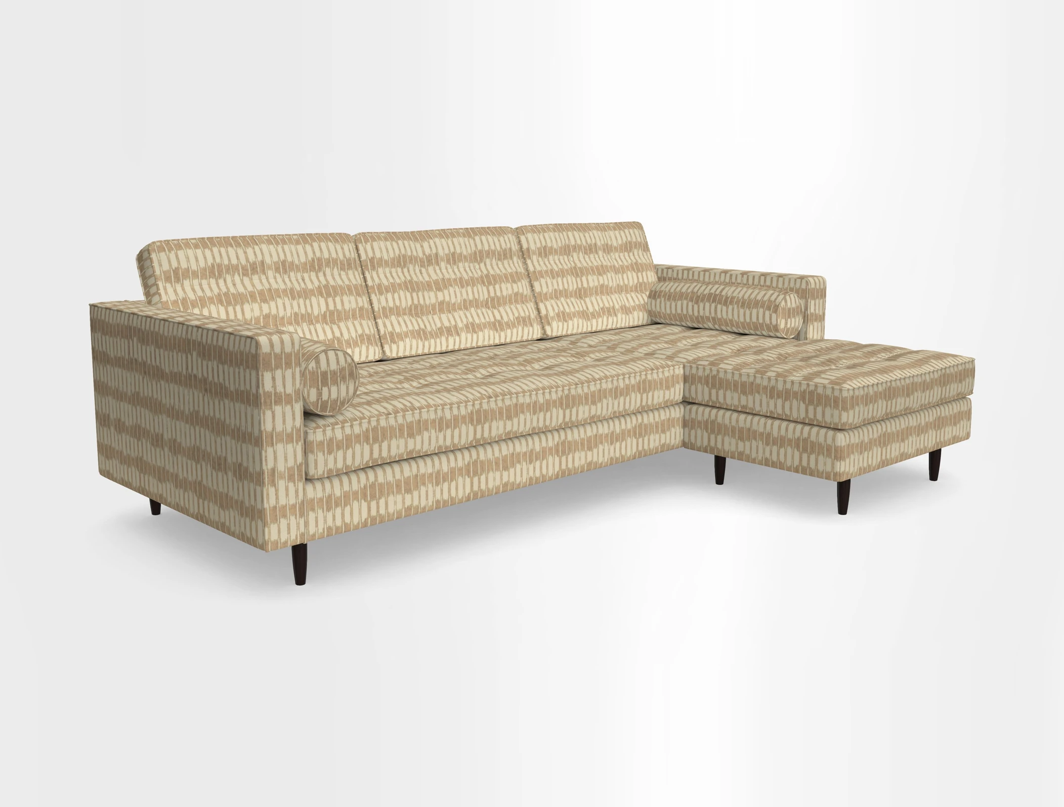 Marylebone LHF Corner Unit in Clever Tough And Eco Velvet Chrome