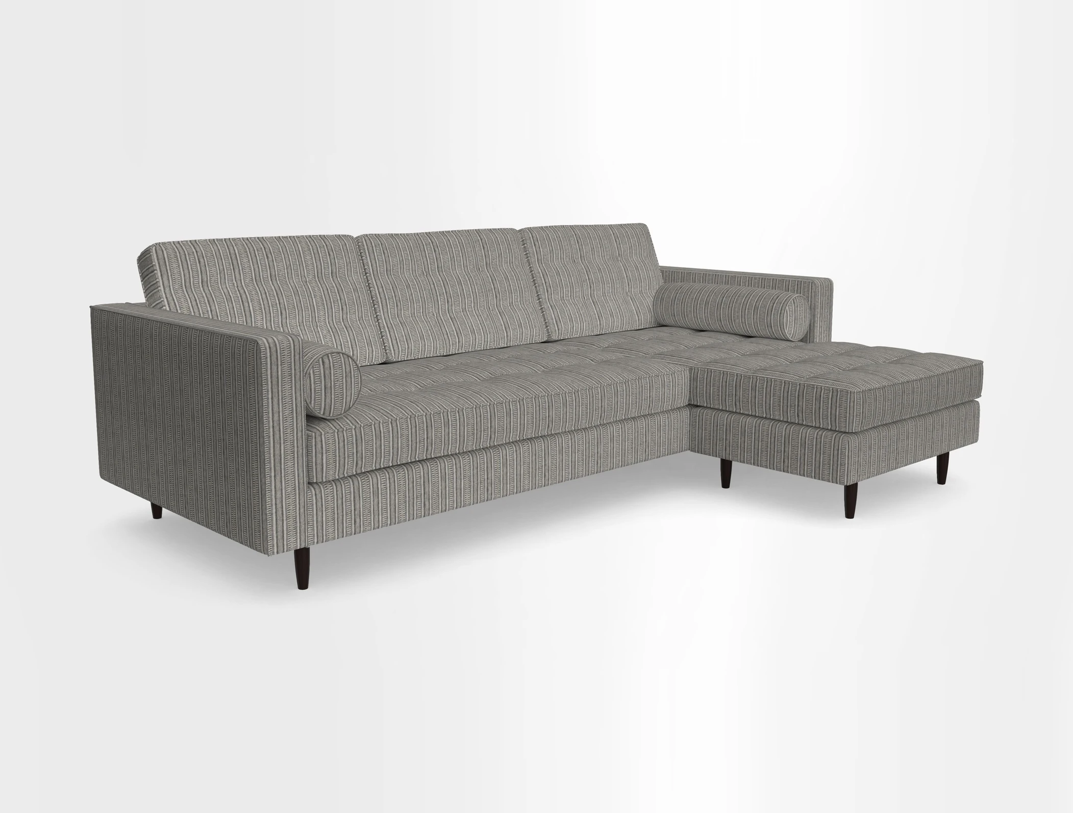 Marylebone LHF Corner Unit in Clever Tough And Eco Velvet Chrome