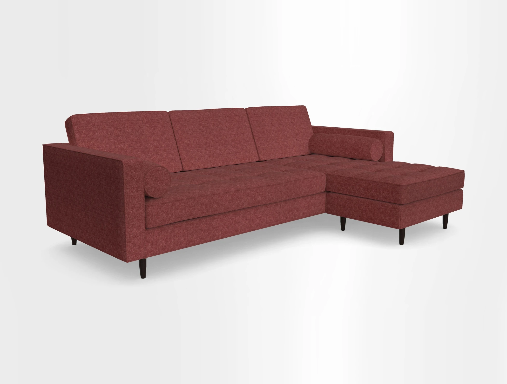 Marylebone LHF Corner Unit in Clever Tough And Eco Velvet Chrome