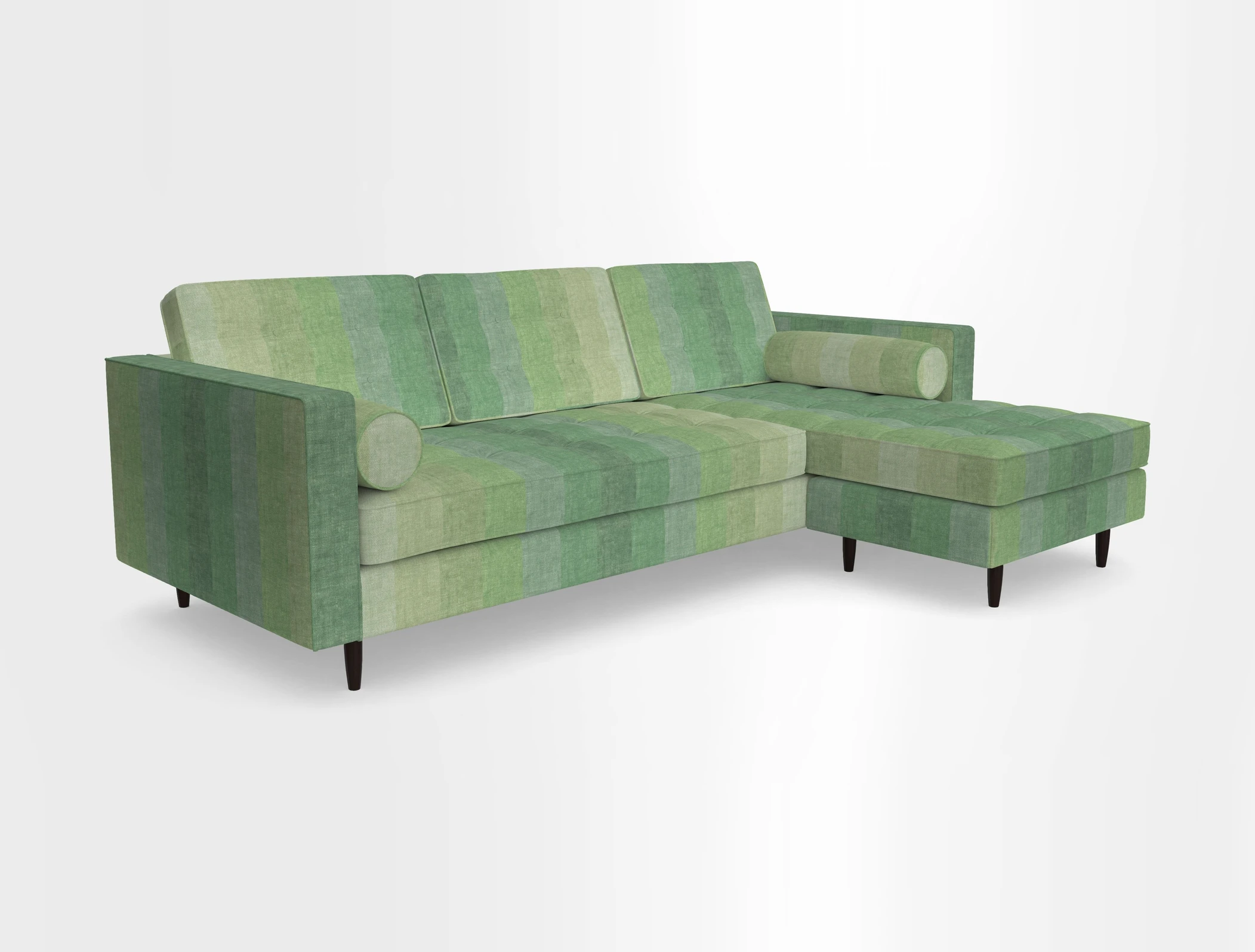 Marylebone LHF Corner Unit in Clever Tough And Eco Velvet Chrome