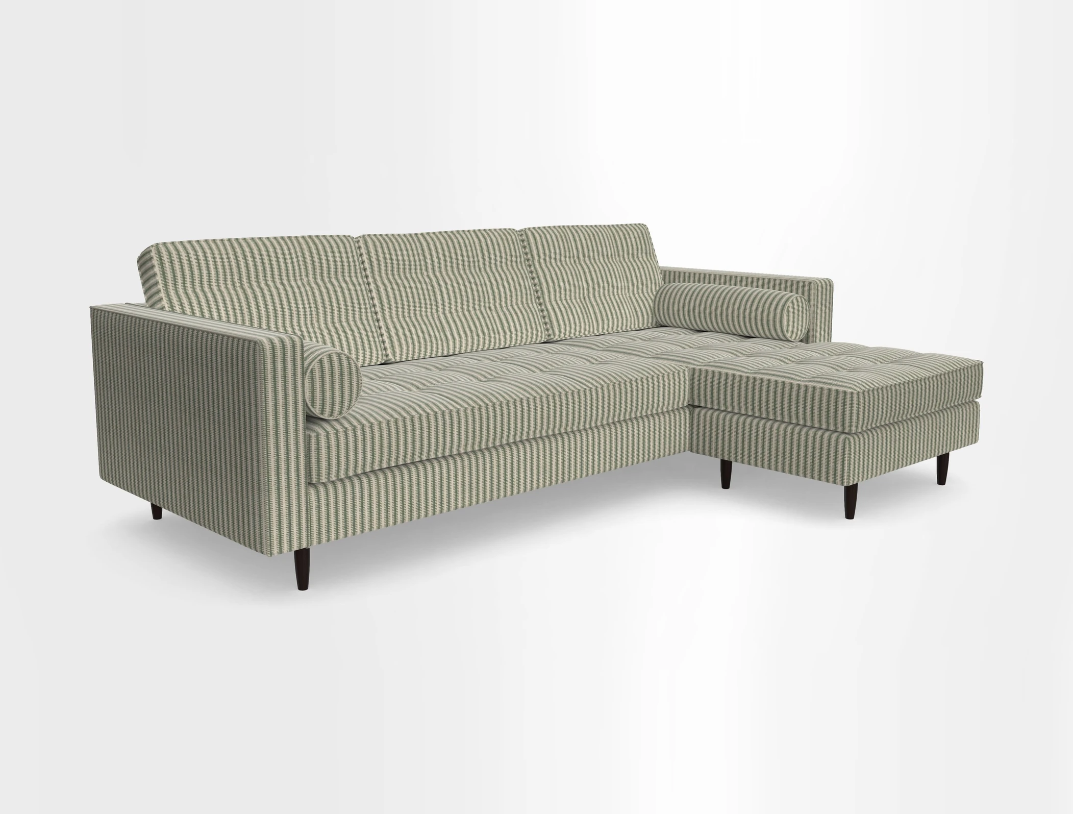 Marylebone LHF Corner Unit in Clever Tough And Eco Velvet Chrome