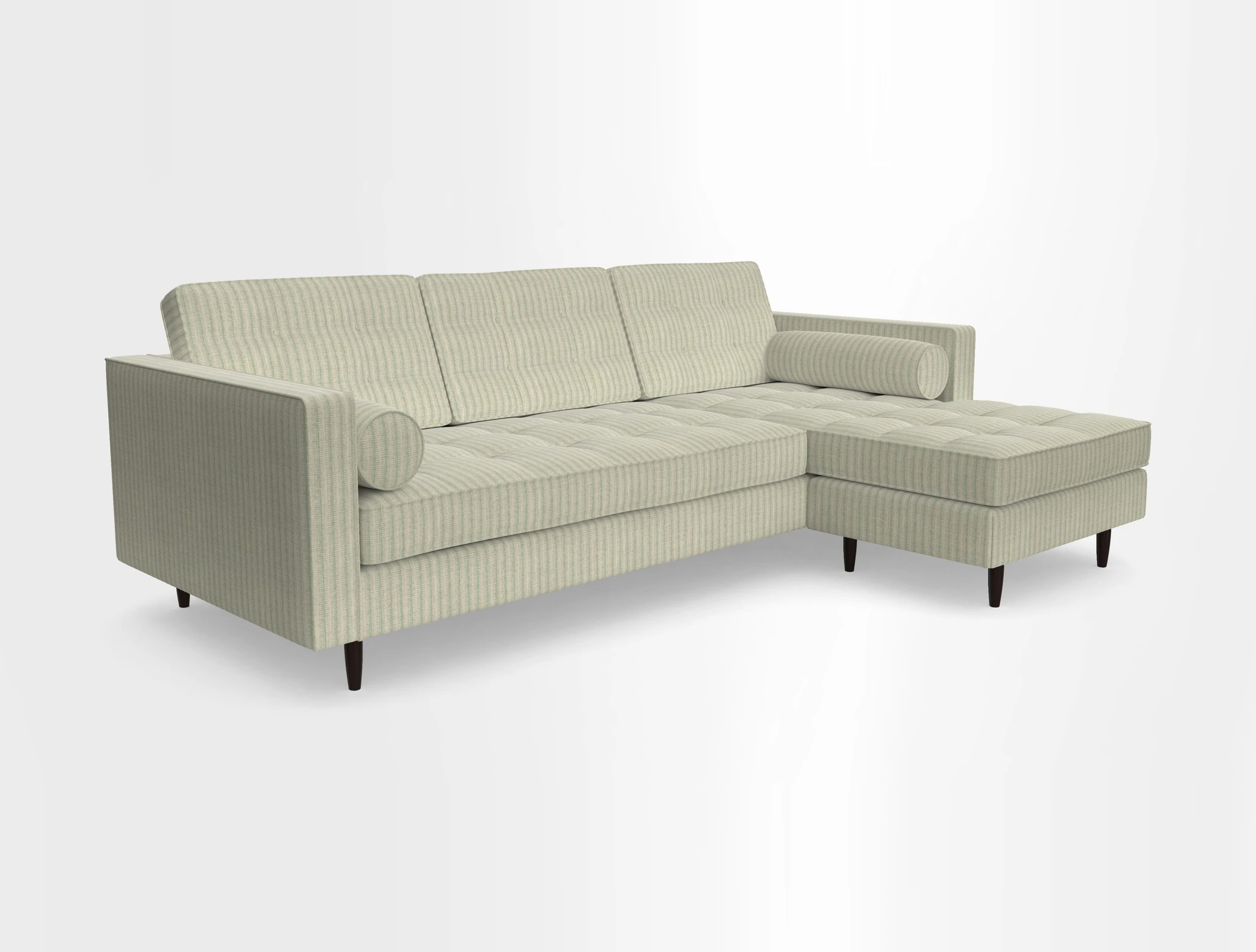 Marylebone LHF Corner Unit in Clever Tough And Eco Velvet Chrome