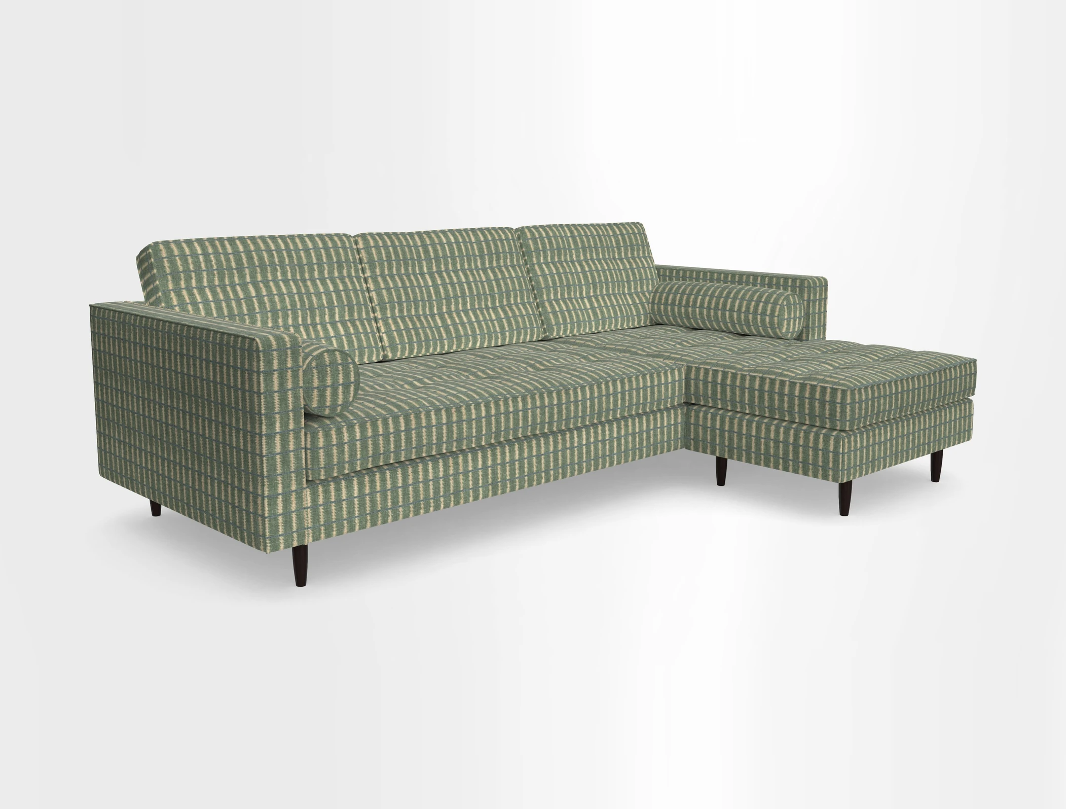 Marylebone LHF Corner Unit in Clever Tough And Eco Velvet Chrome