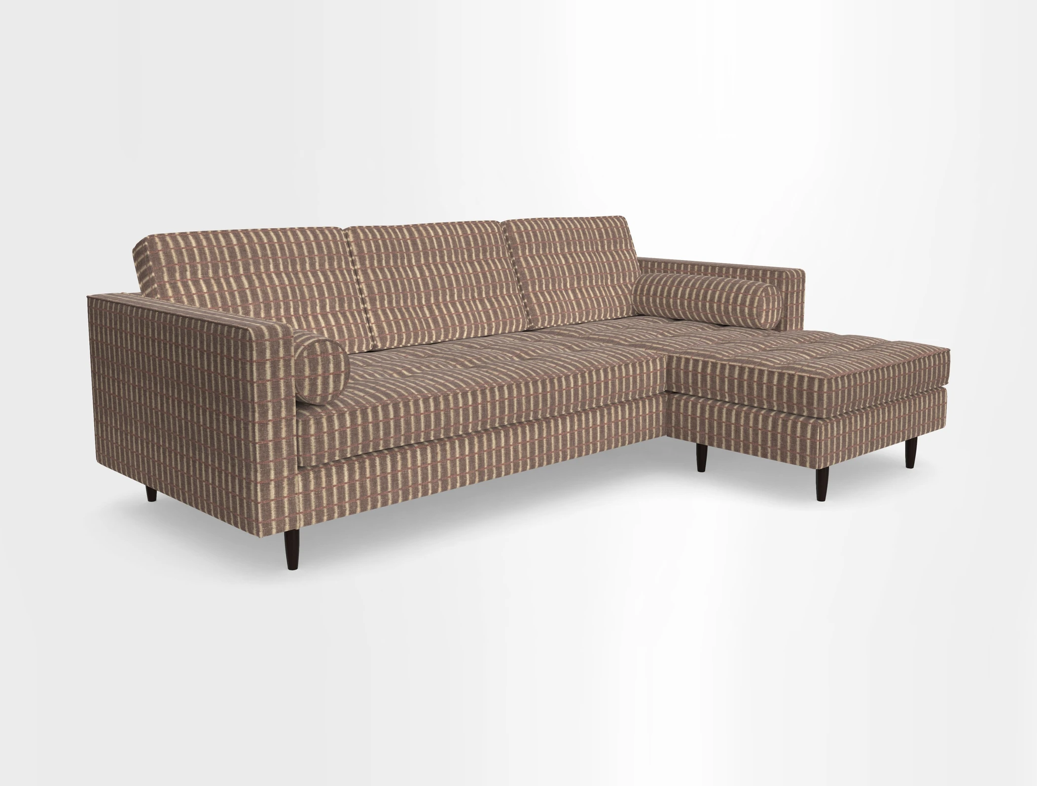 Marylebone LHF Corner Unit in Clever Tough And Eco Velvet Chrome