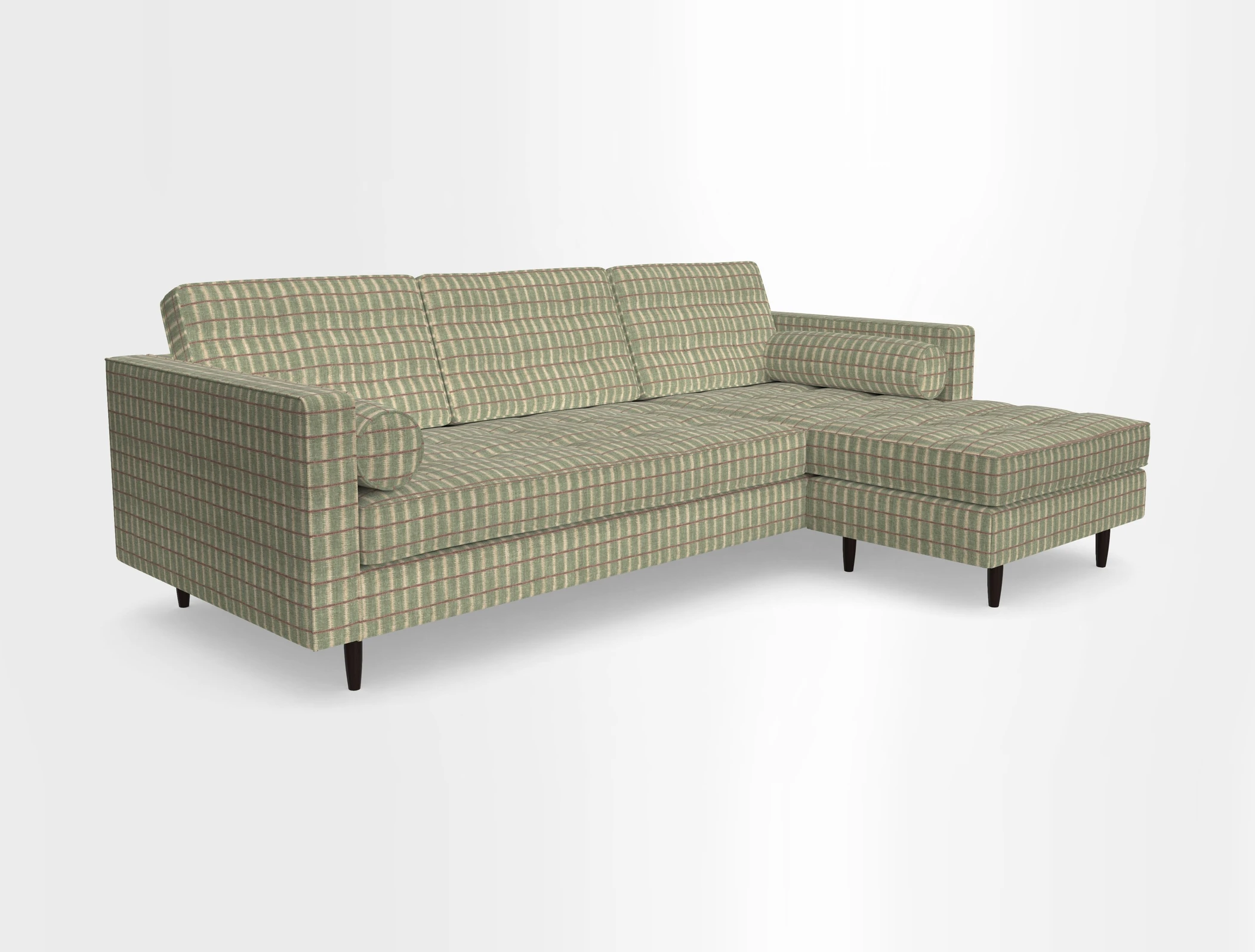 Marylebone LHF Corner Unit in Clever Tough And Eco Velvet Chrome