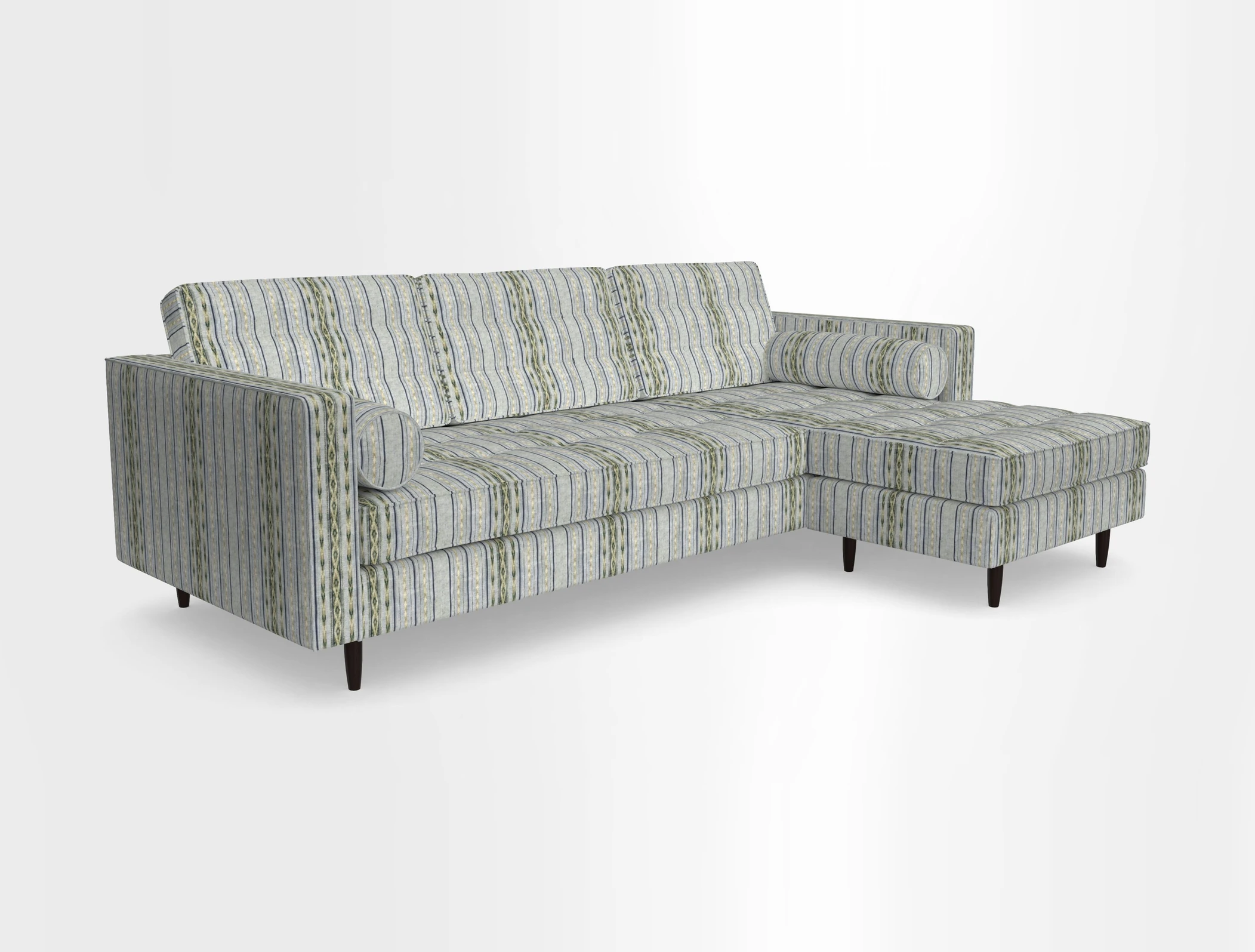 Marylebone LHF Corner Unit in Clever Tough And Eco Velvet Chrome