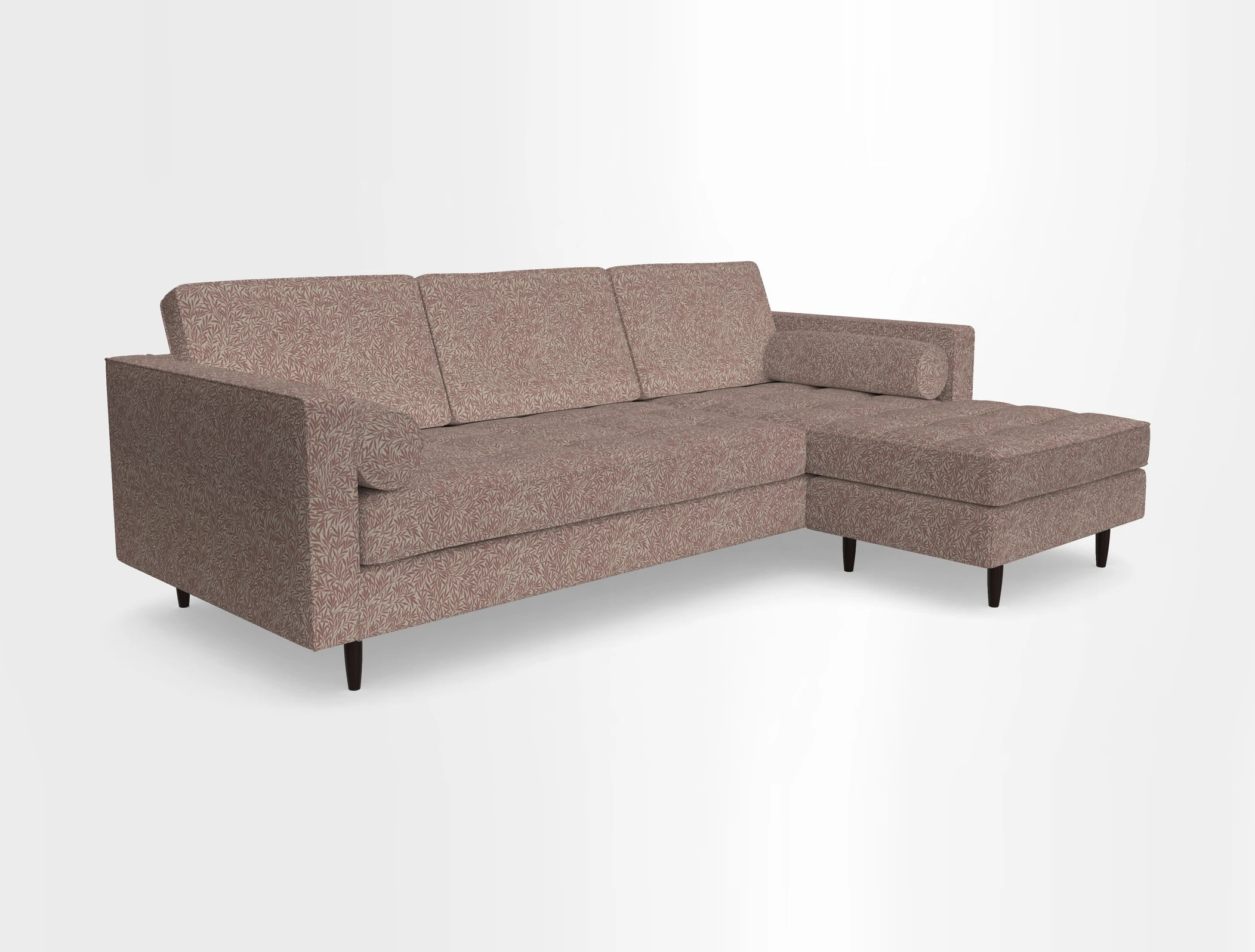 Marylebone LHF Corner Unit in Clever Tough And Eco Velvet Chrome