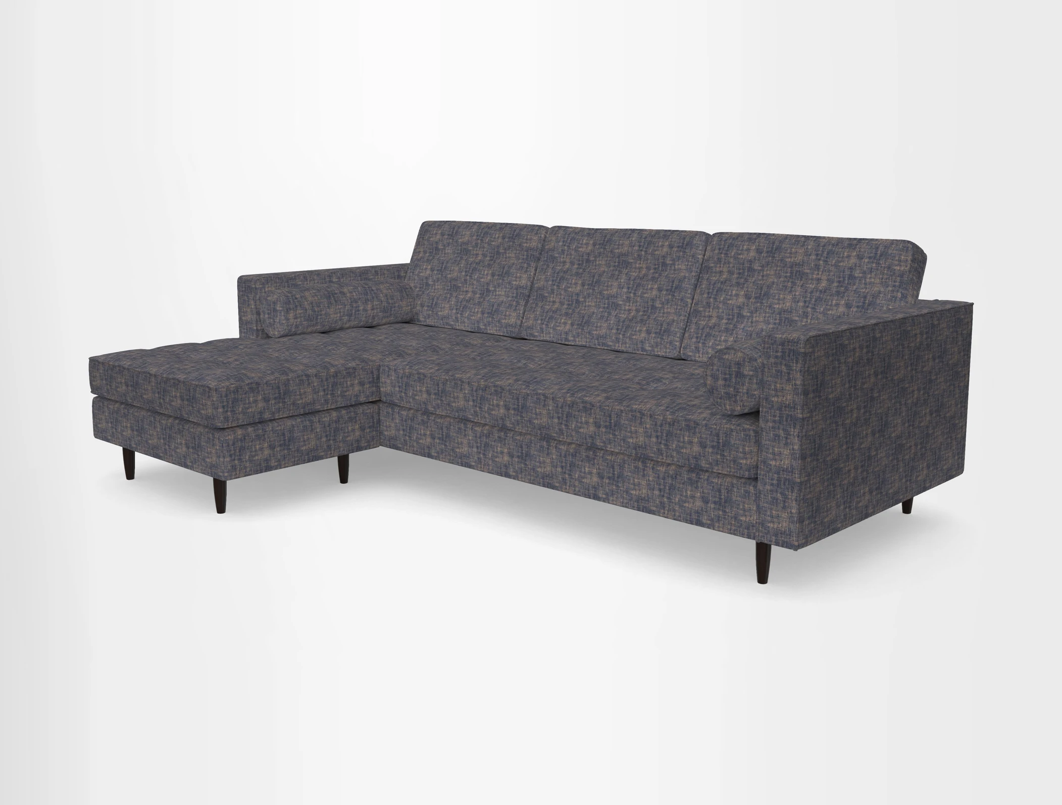 Marylebone RHF Corner Unit in Clever Tough And Eco Velvet Chrome