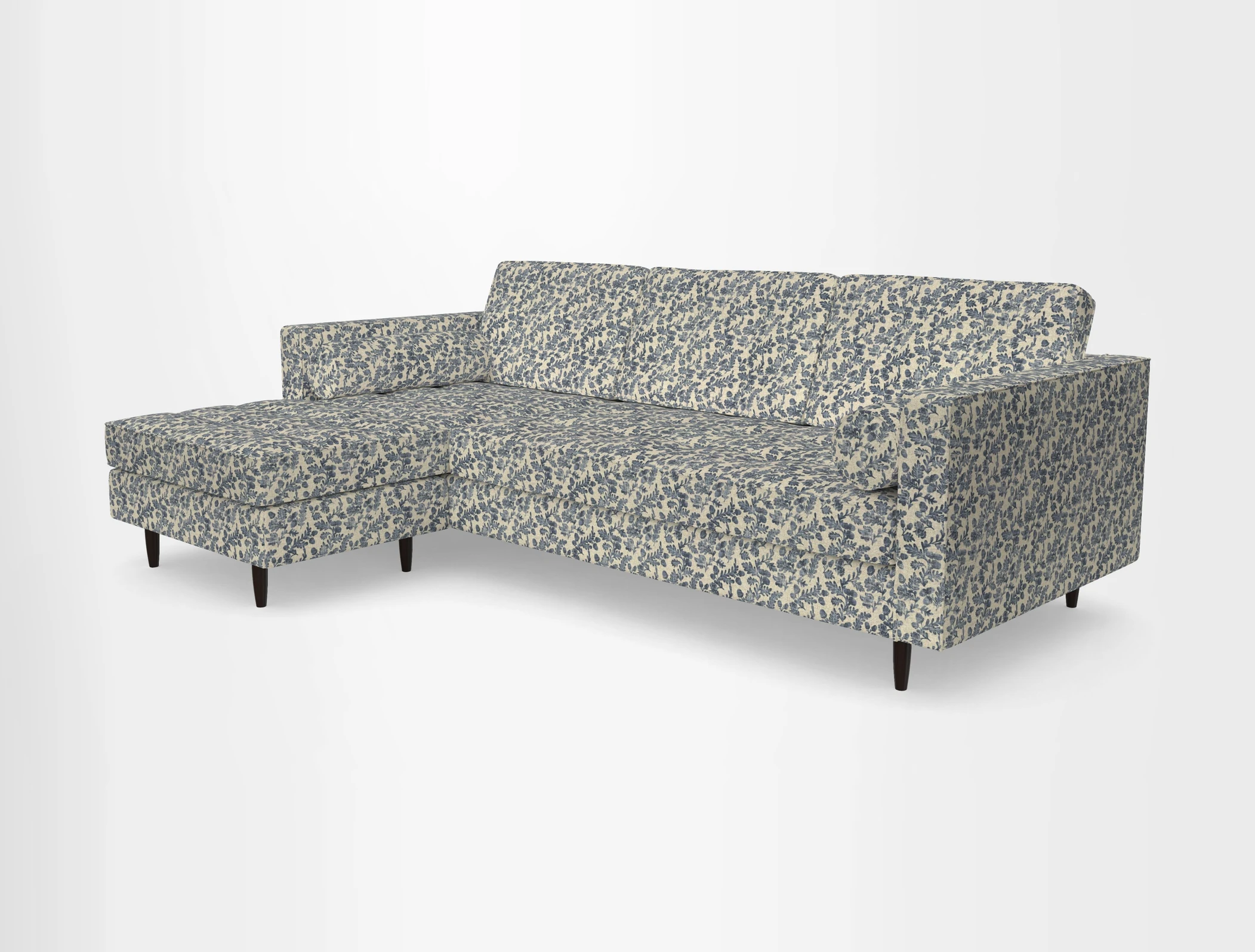 Marylebone RHF Corner Unit in Clever Tough And Eco Velvet Chrome