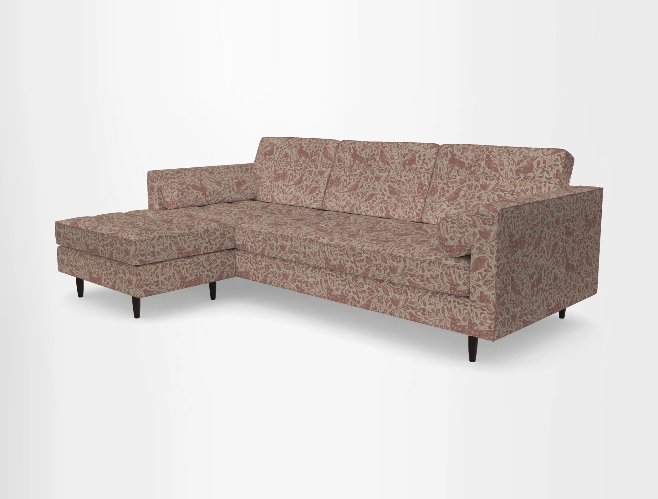 Marylebone RHF Corner Unit in Clever Tough And Eco Velvet Chrome