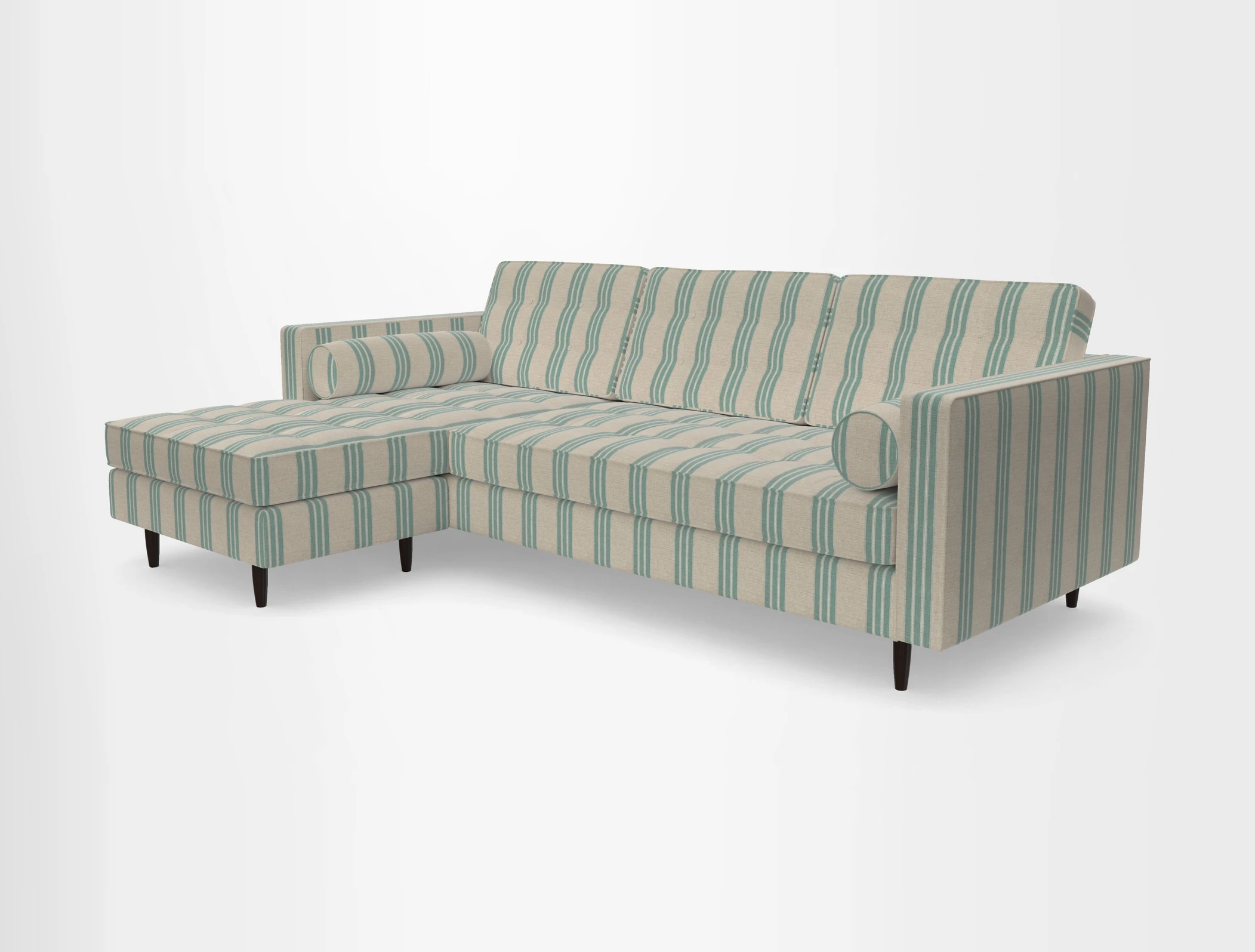 Marylebone RHF Corner Unit in Clever Tough And Eco Velvet Chrome