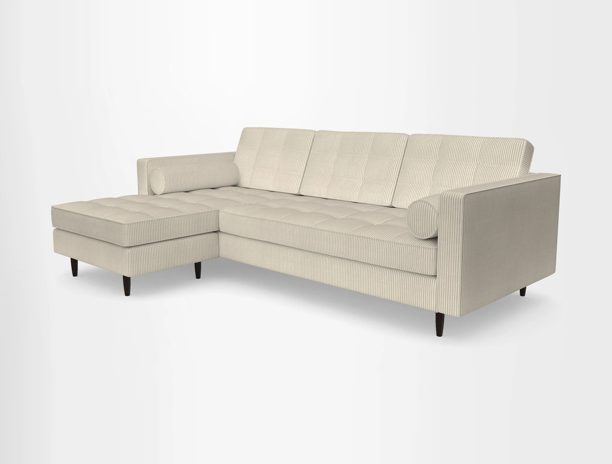 Marylebone RHF Corner Unit in Clever Tough And Eco Velvet Chrome