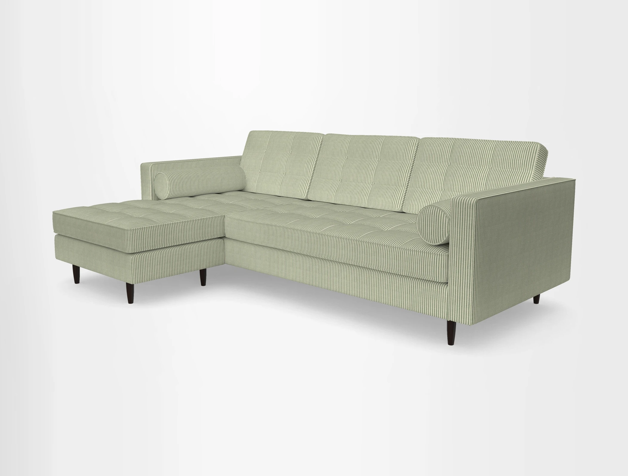Marylebone RHF Corner Unit in Clever Tough And Eco Velvet Chrome