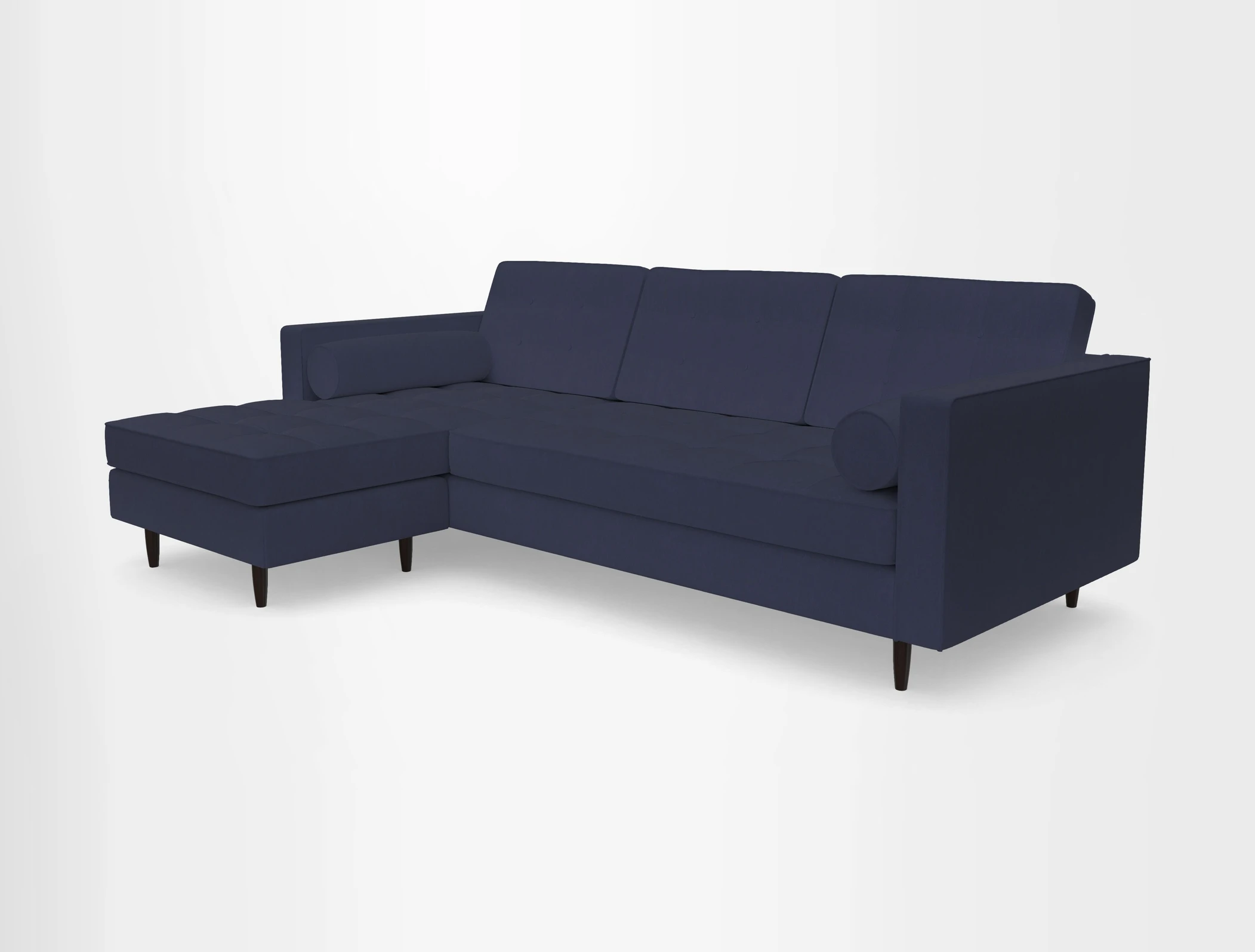 Marylebone RHF Corner Unit in Clever Tough And Eco Velvet Chrome